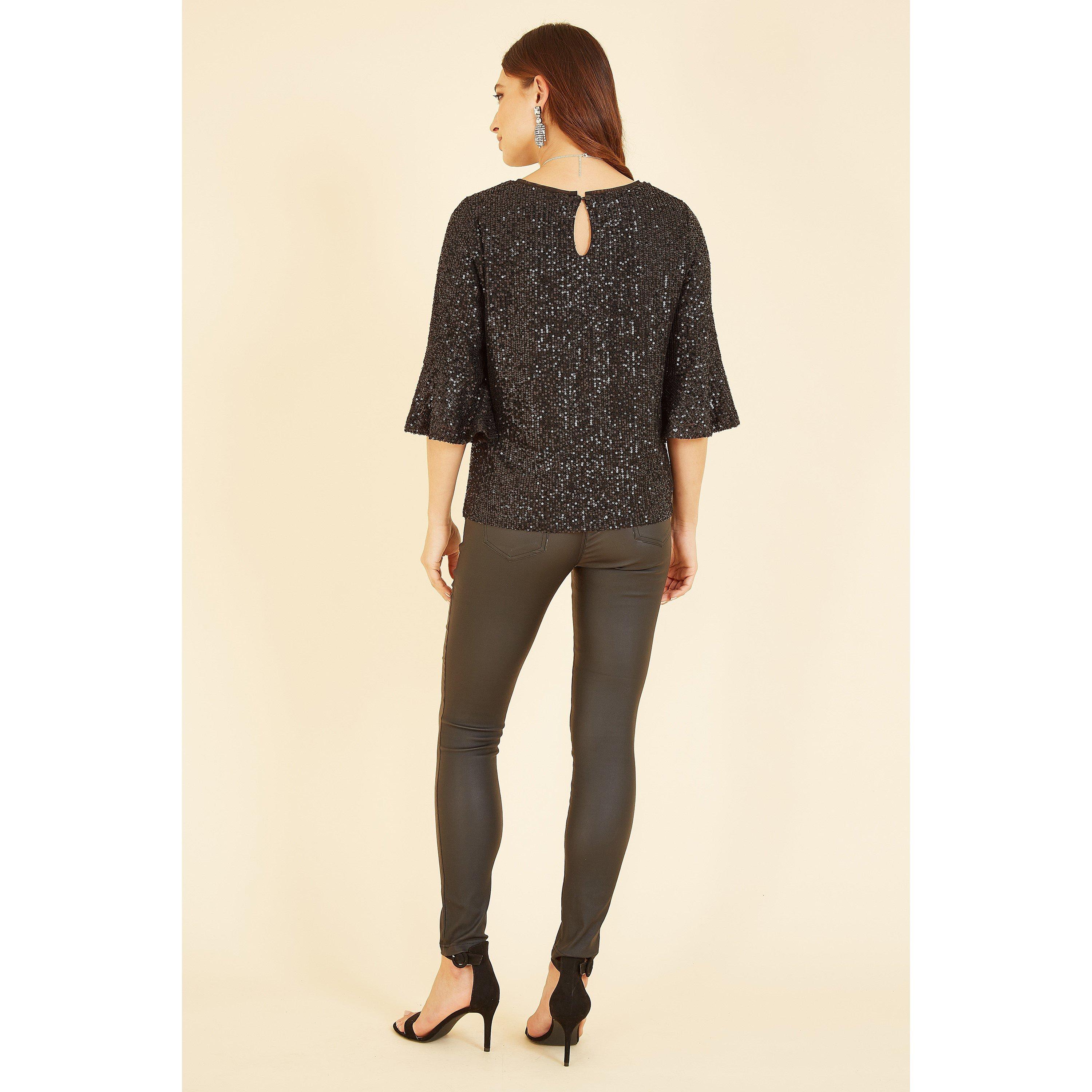 Black - Mela London - Red Swallow Print Skater Dress - 3