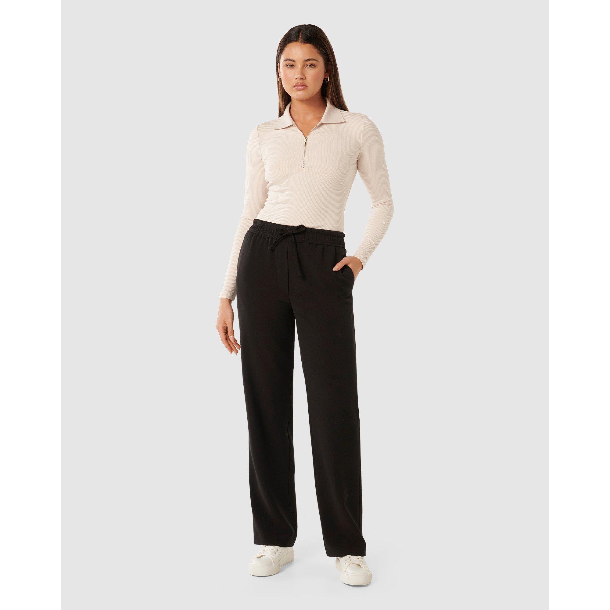 Black - Forever New - Teagan Straight Leg Pants - 1