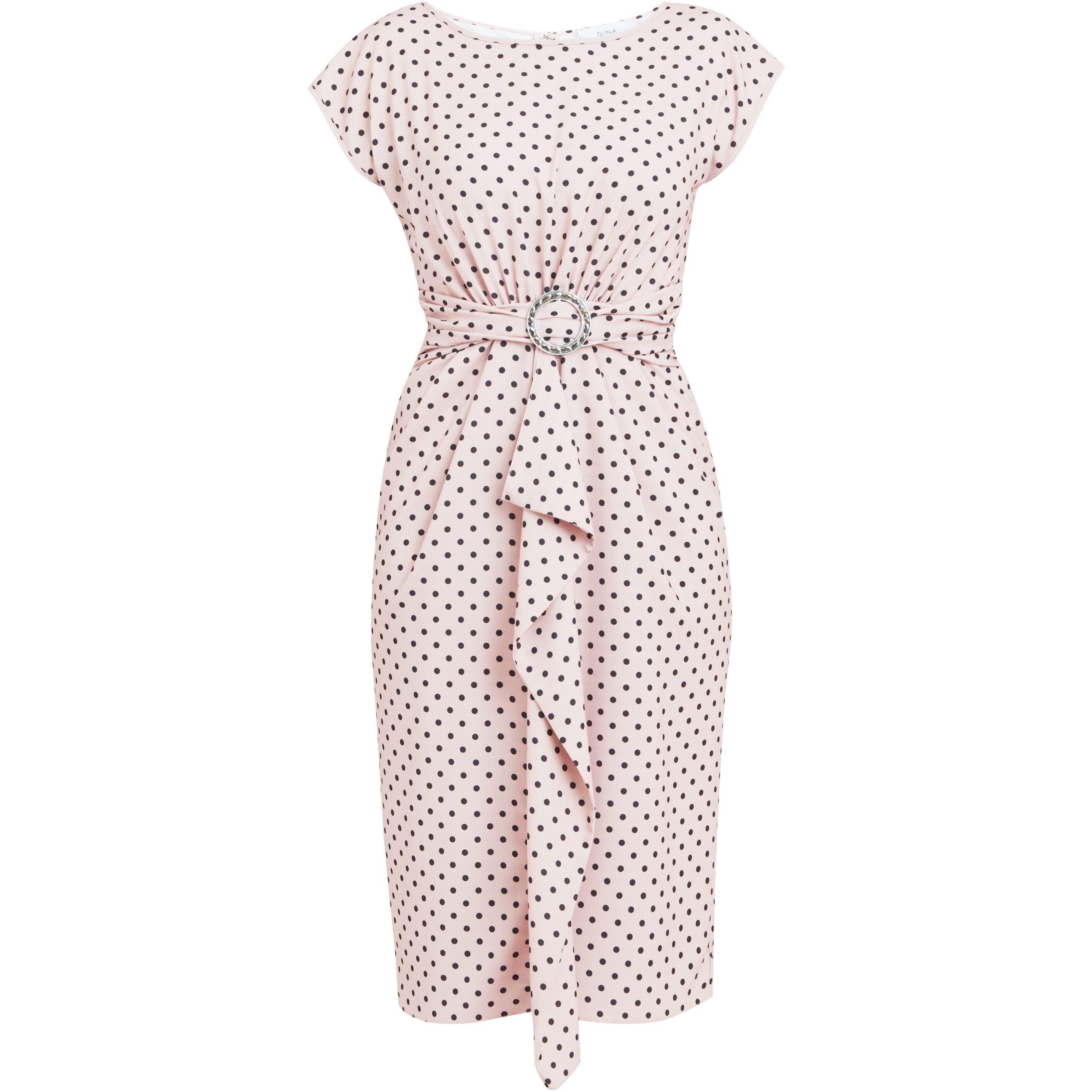 Nude Black - Gina Bacconi - Theodora Spot Print Satin Dress - 4