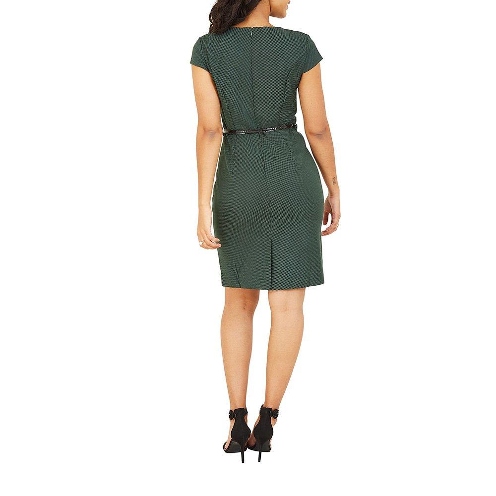 Green - Yumi - Belted Pencil Dress In Green - 3