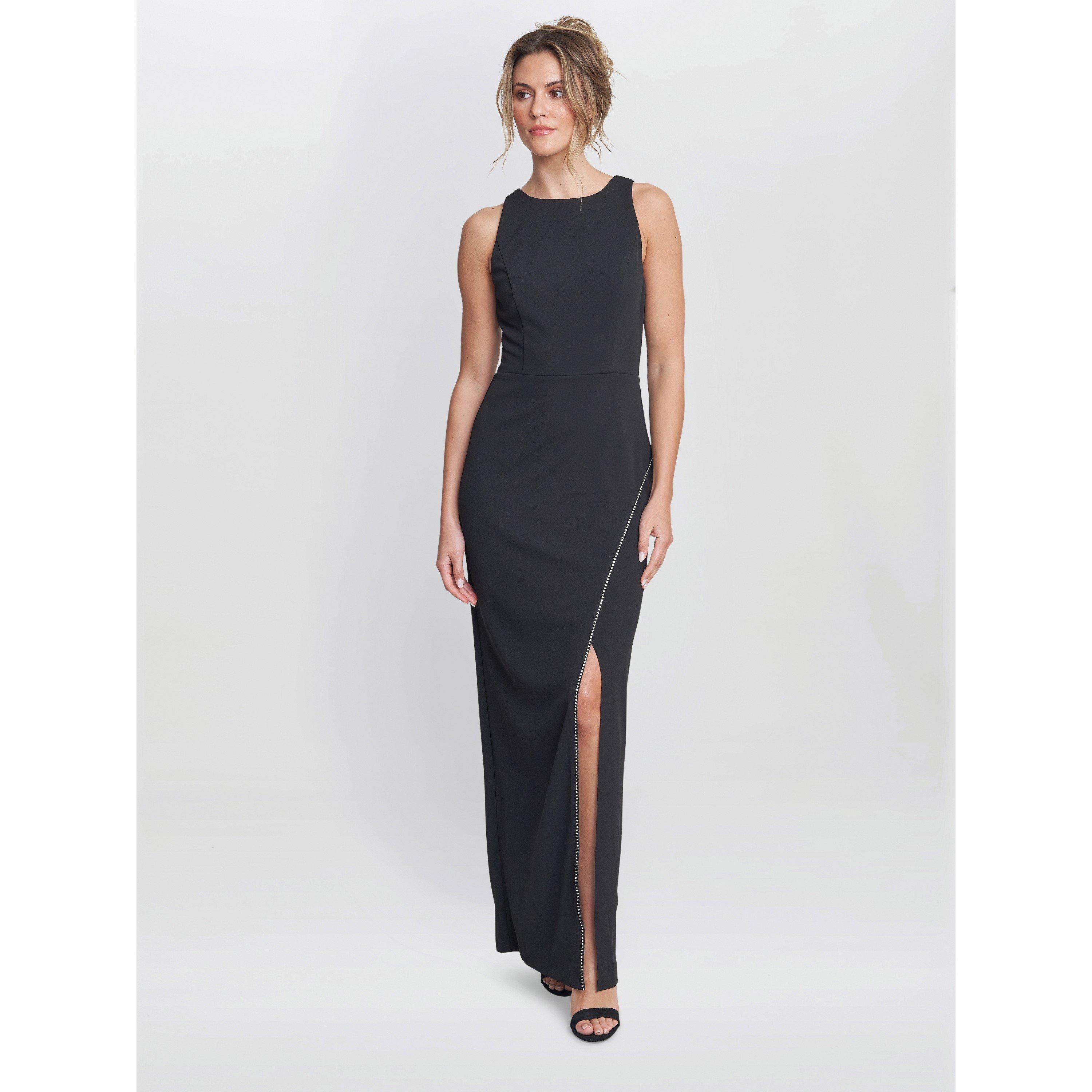 Gina Bacconi Women's Esmeralda Sleeveless Column Maxi Dress - Black - 18