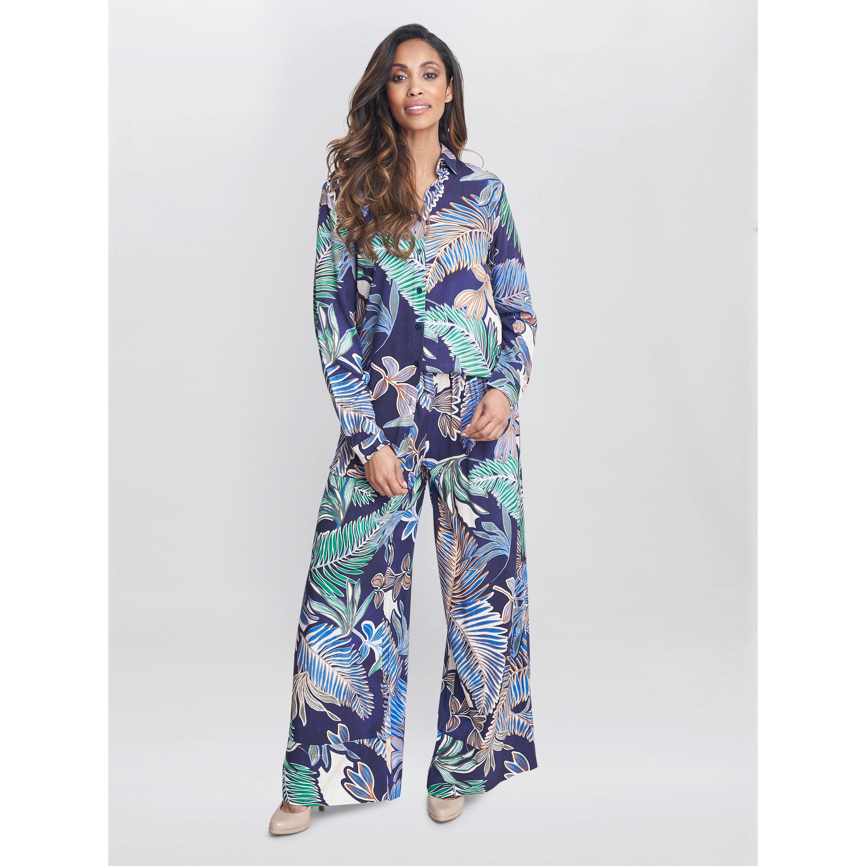 Navy / Multi - Gina Bacconi - Tabitha Printed Tunic Shirt - 3