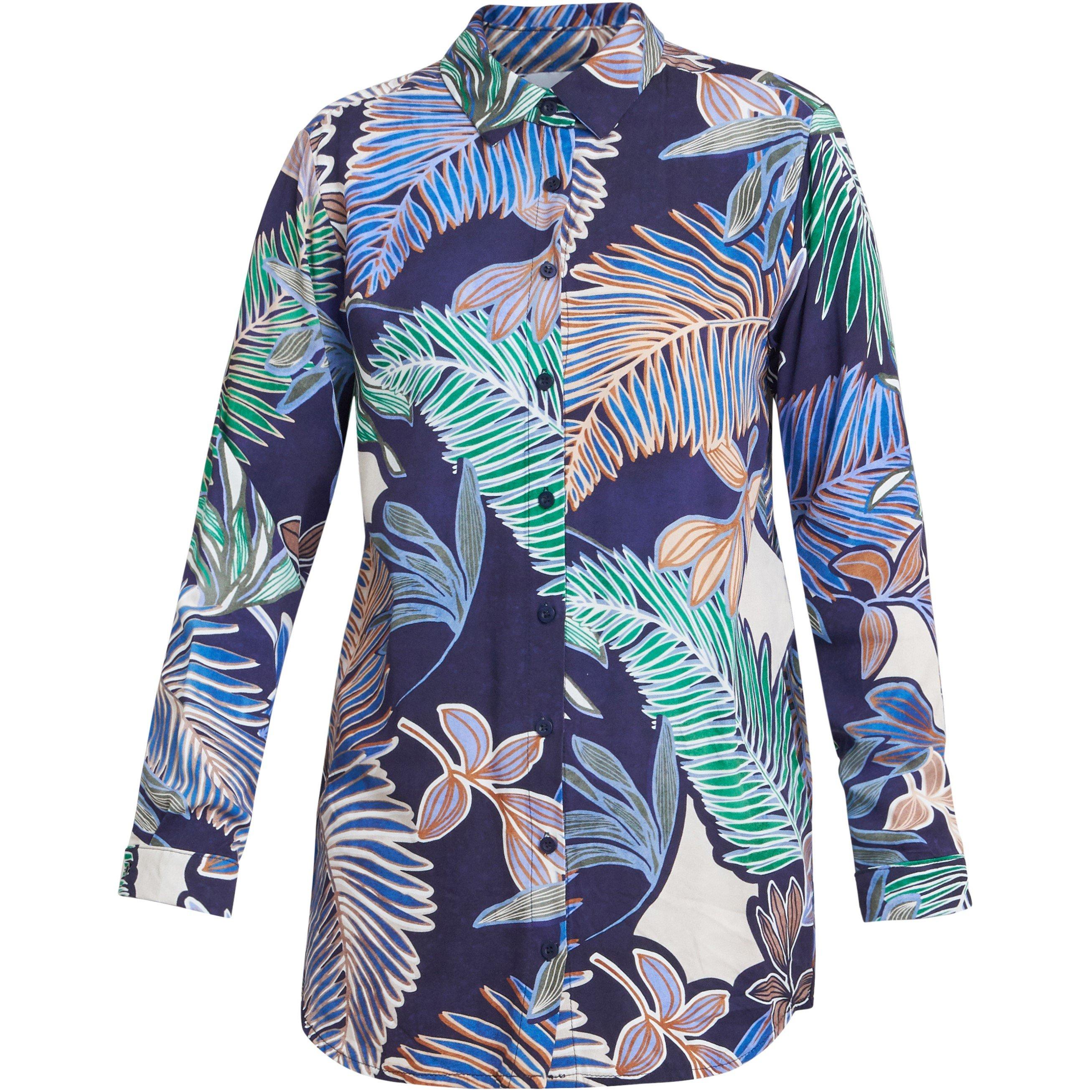Navy / Multi - Gina Bacconi - Tabitha Printed Tunic Shirt - 4