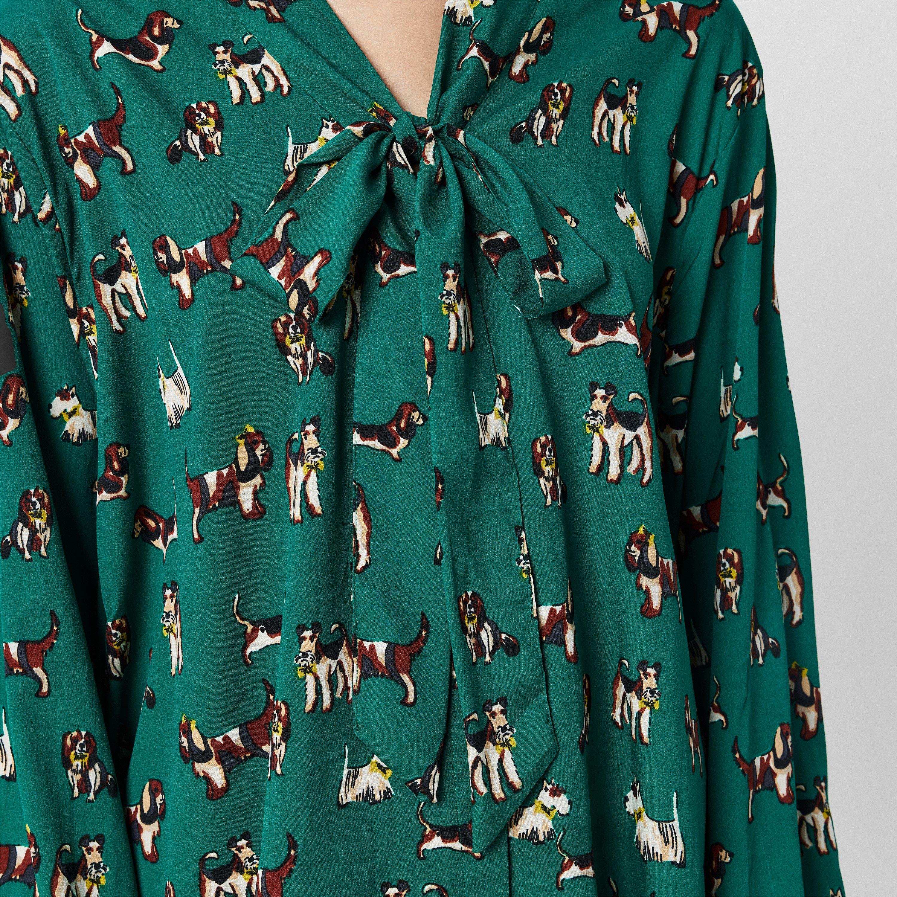 Green - Yumi - Green Dog Blouse - 5