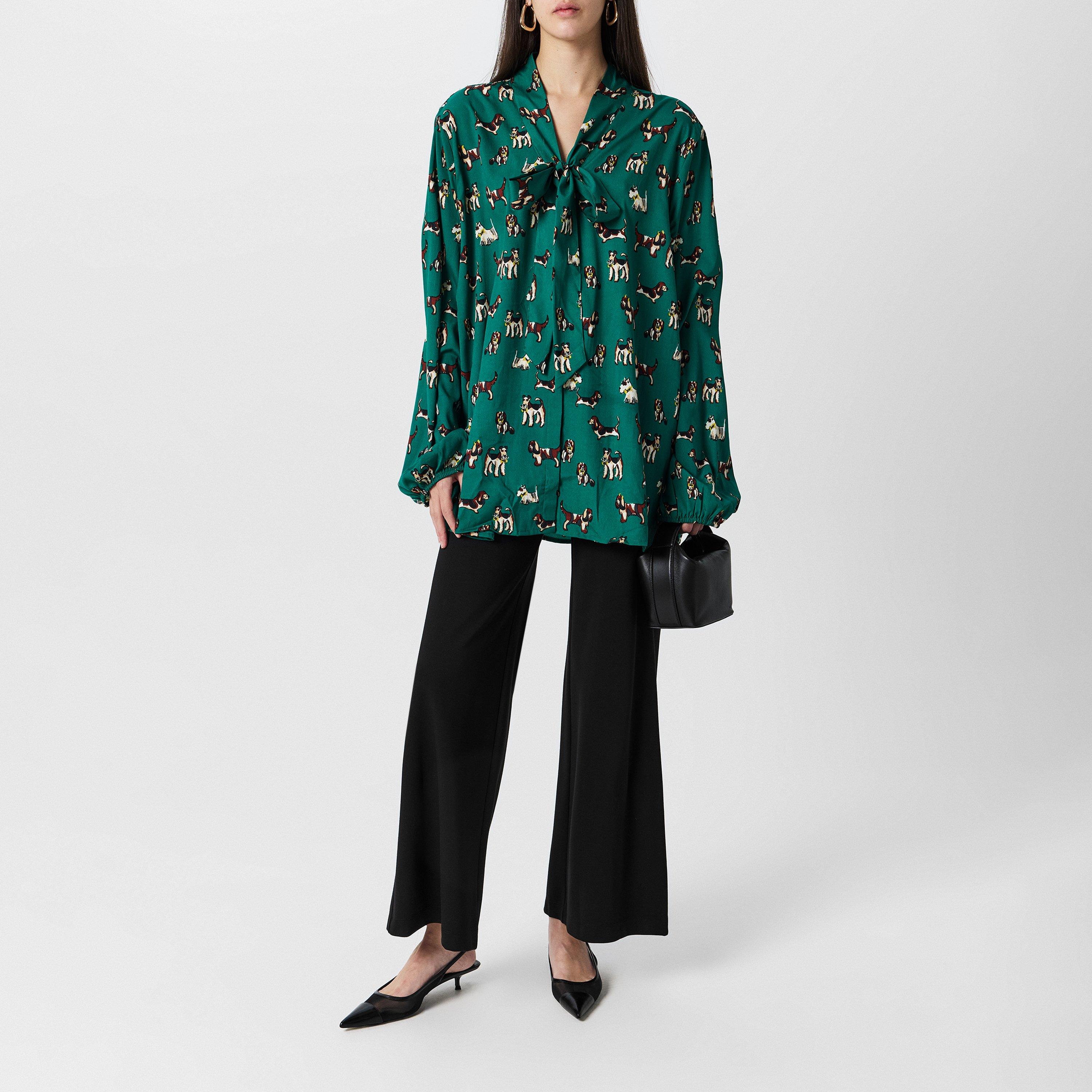 Green - Yumi - Green Dog Blouse - 6