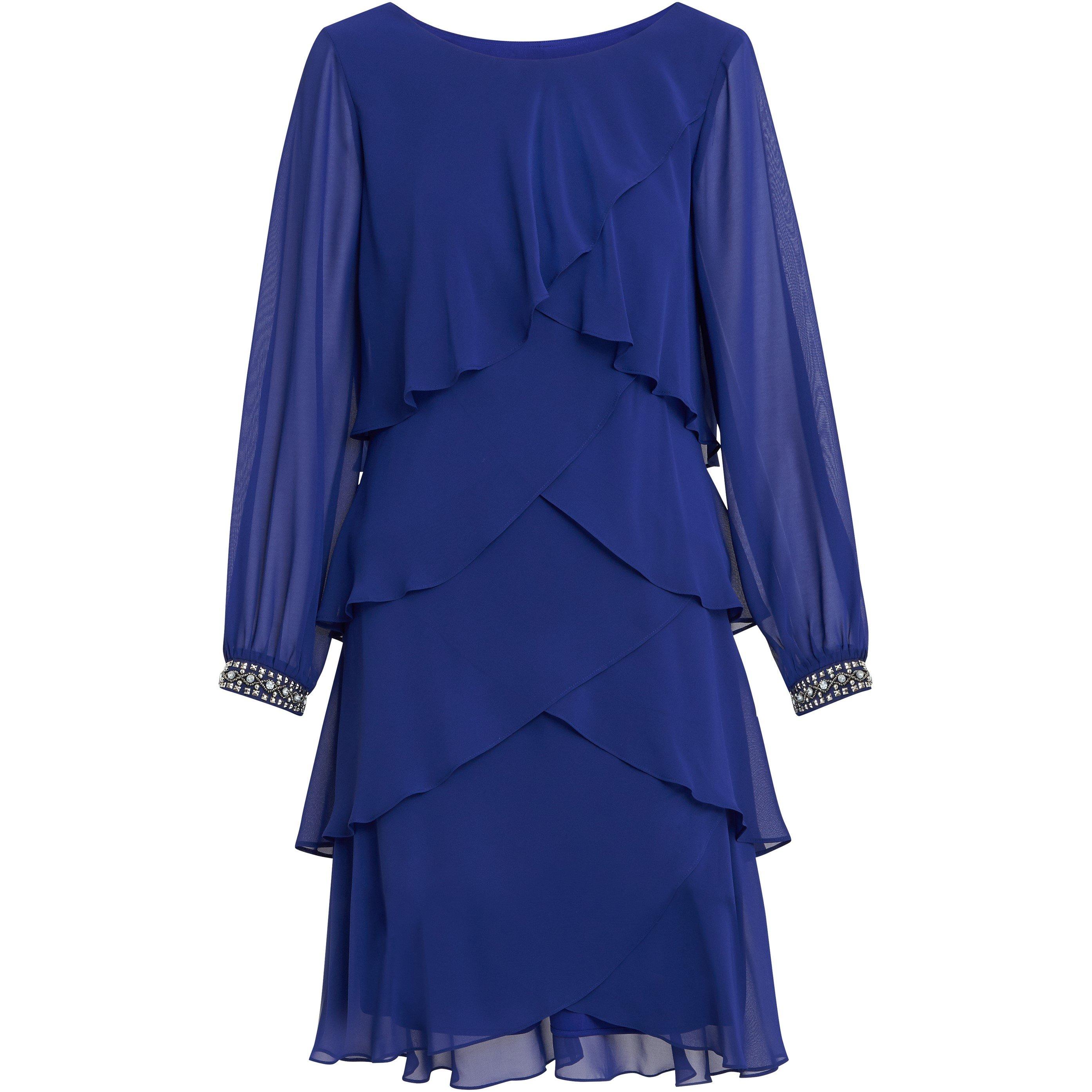 Iris - Gina Bacconi - Sakura Long Sleeved Tiered Dress - 4