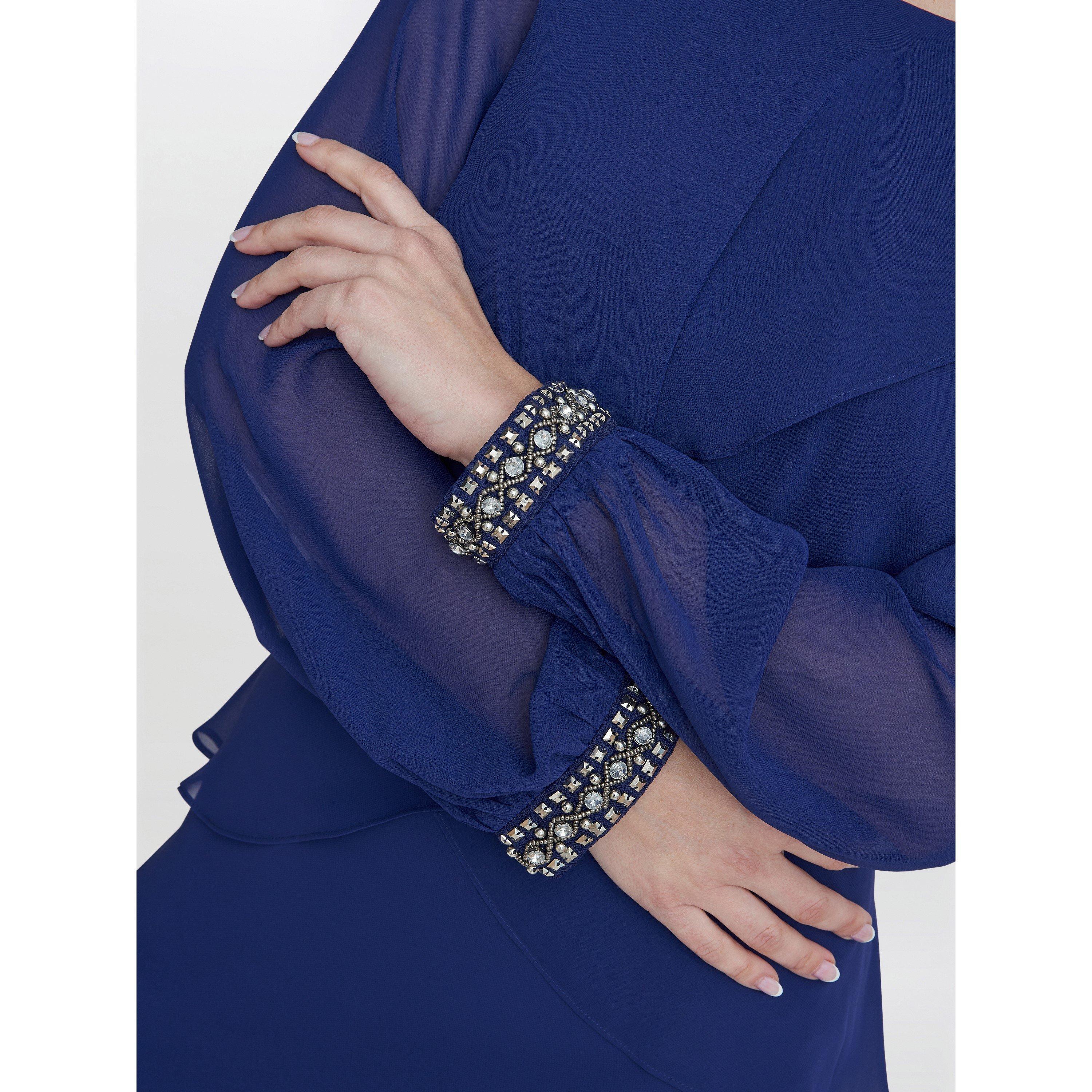 Iris - Gina Bacconi - Sakura Long Sleeved Tiered Dress - 5