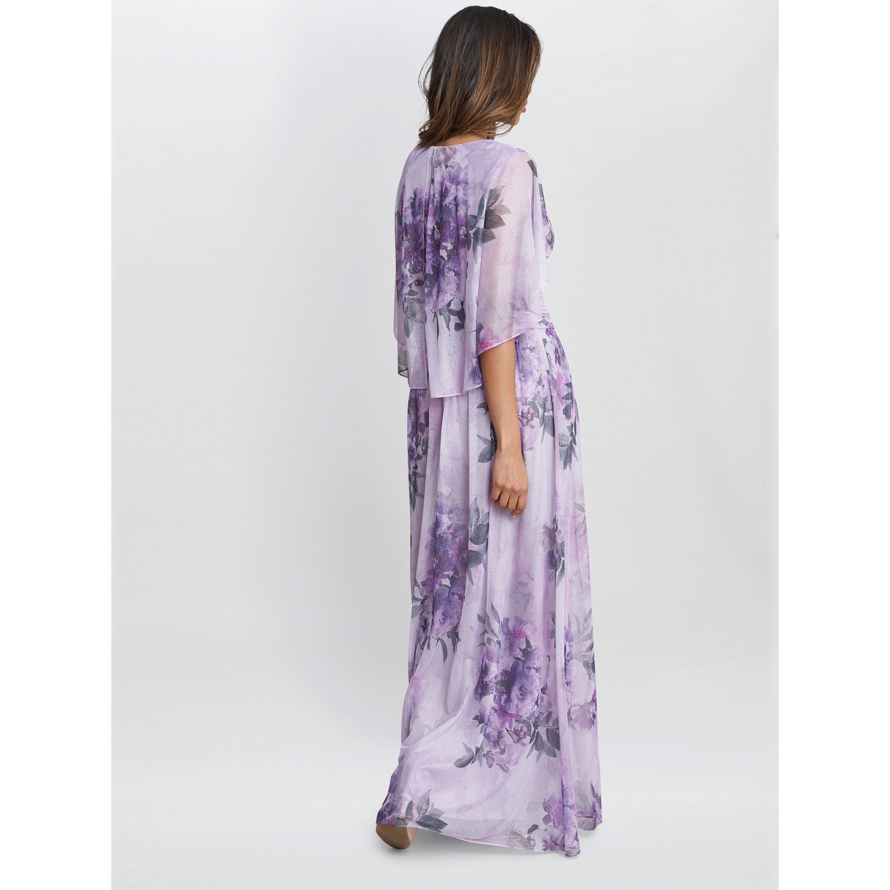 Blush - Gina Bacconi - Caroline Maxi Dress With Overlay Sleeves - 2