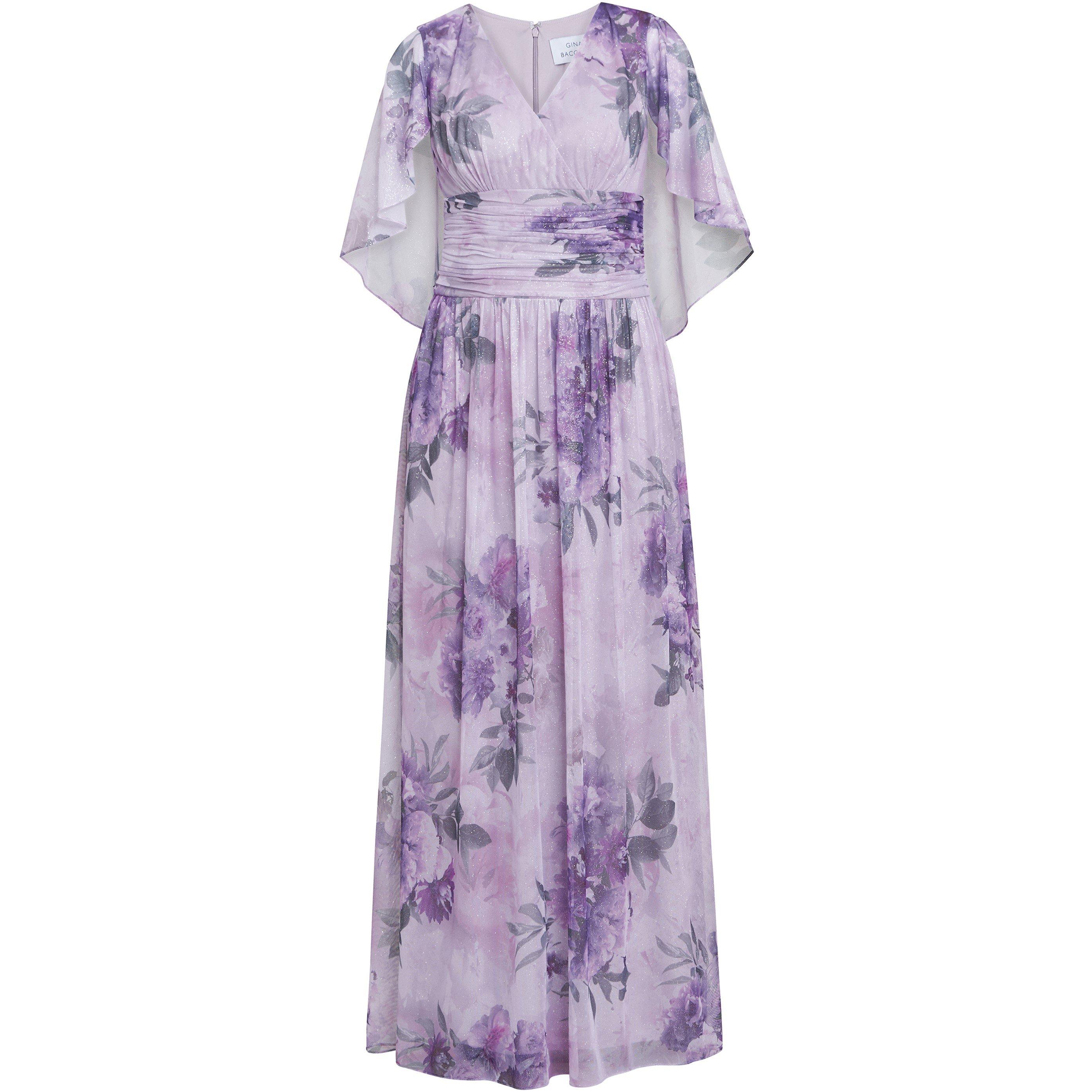 Blush - Gina Bacconi - Caroline Maxi Dress With Overlay Sleeves - 4