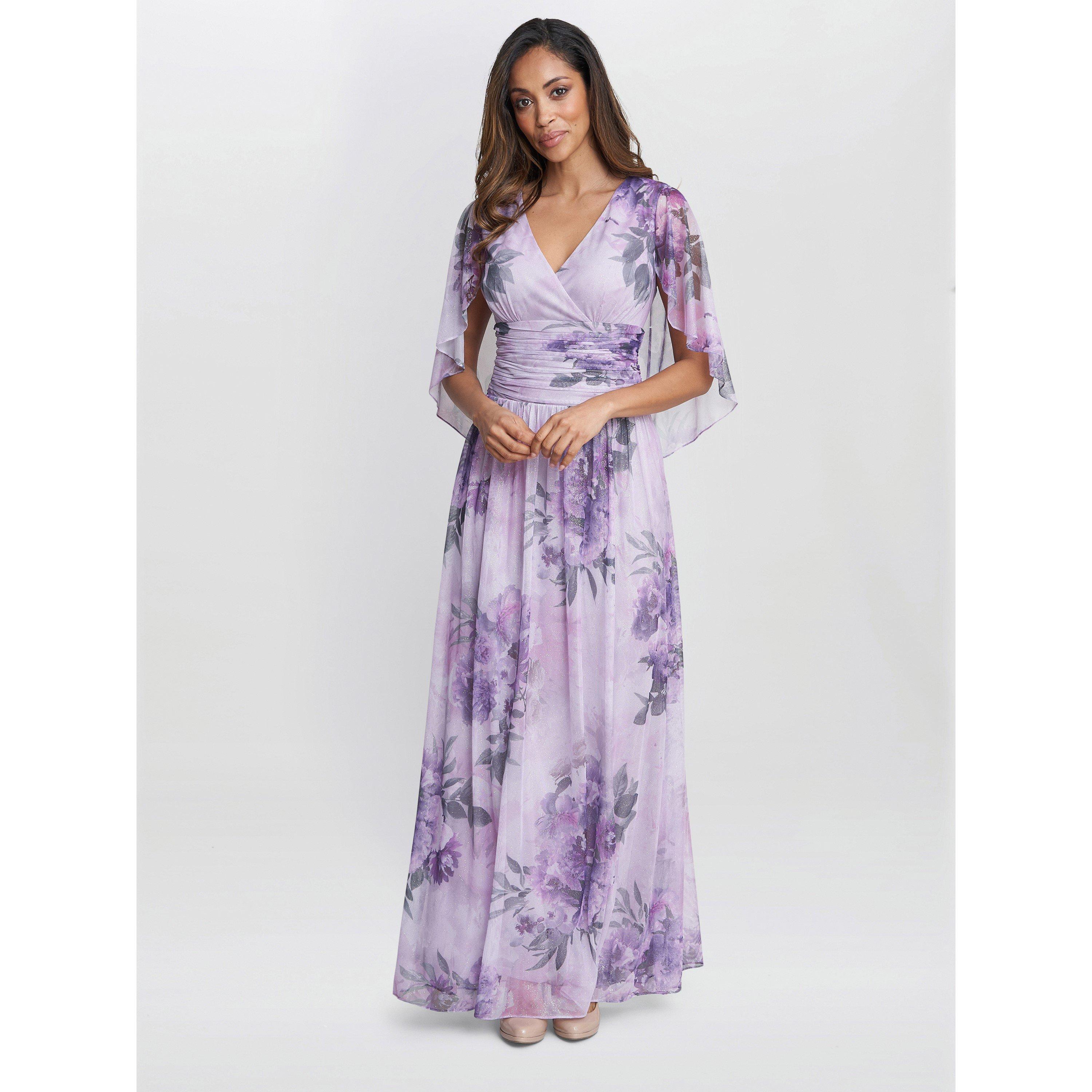 Blush - Gina Bacconi - Caroline Maxi Dress With Overlay Sleeves - 6