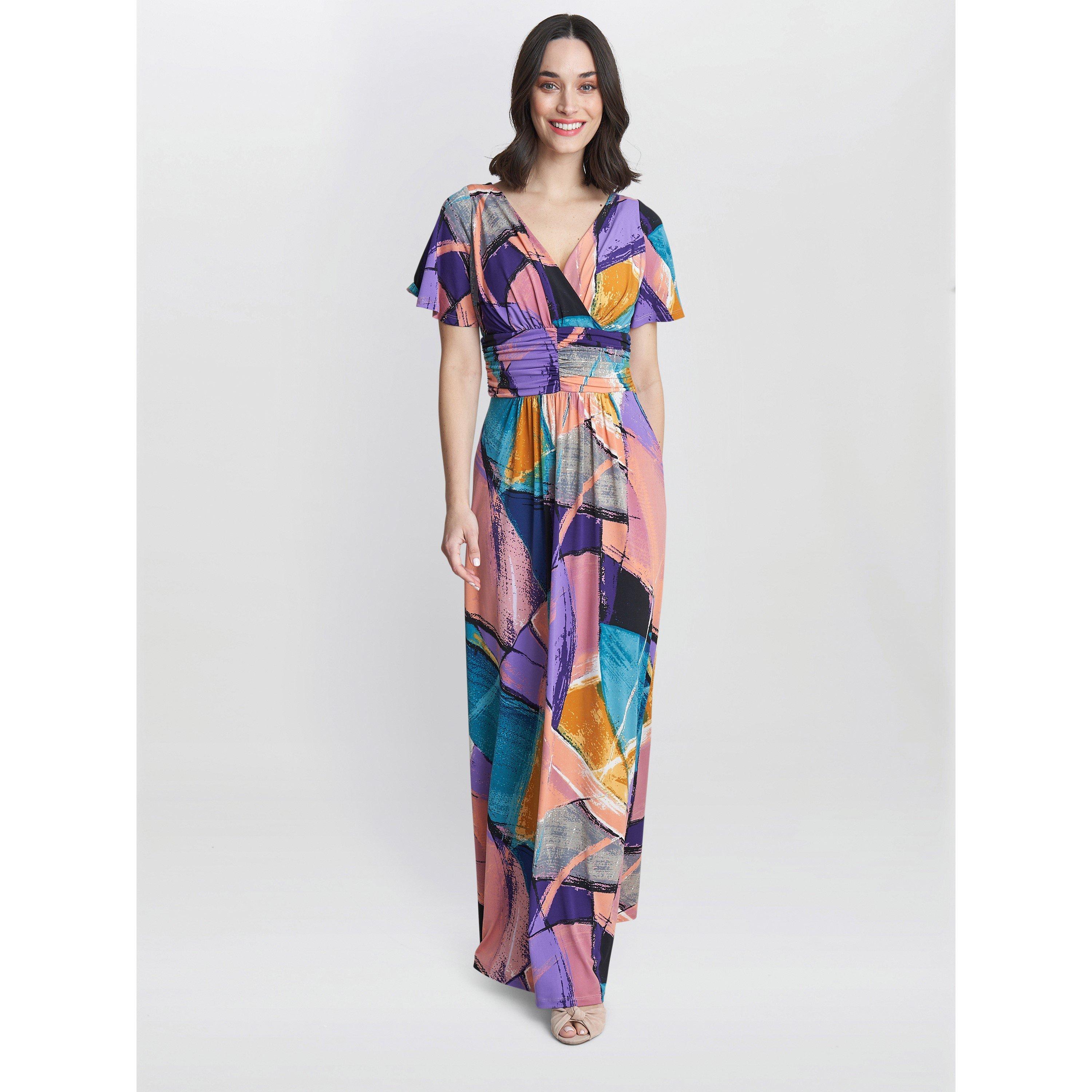 Multi - Gina Bacconi - Elodie Jersey Maxi Dress - 3