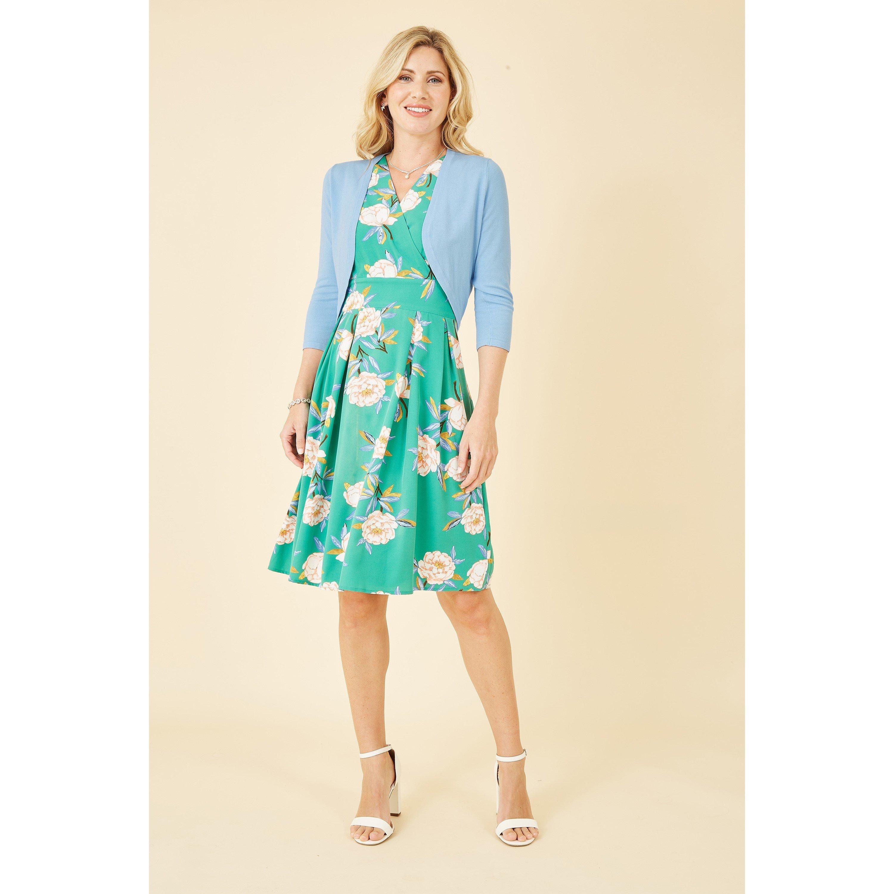 Blue - Yumi - Blue Knitted Curve Bolero - 2