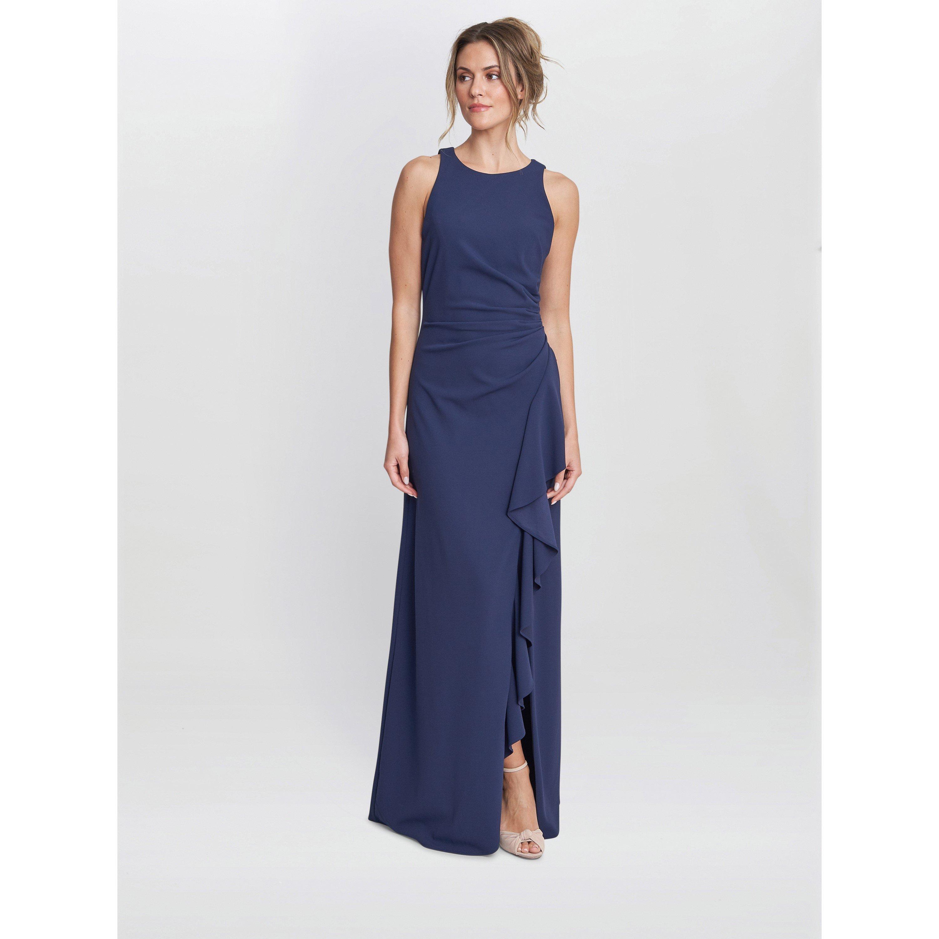 Navy - Gina Bacconi - Chelsea Sleeveless Maxi Dress - 3