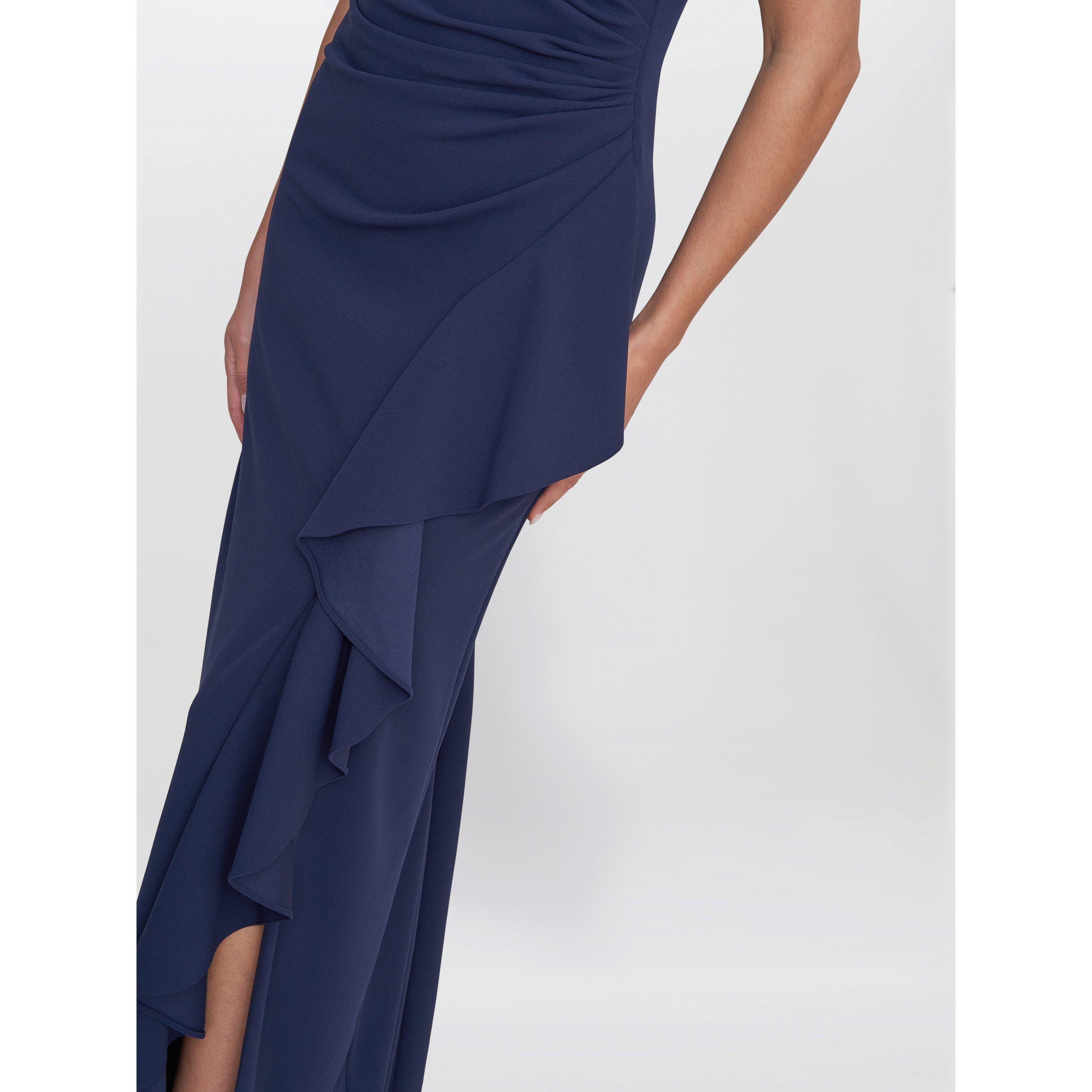 Navy - Gina Bacconi - Chelsea Sleeveless Maxi Dress - 5