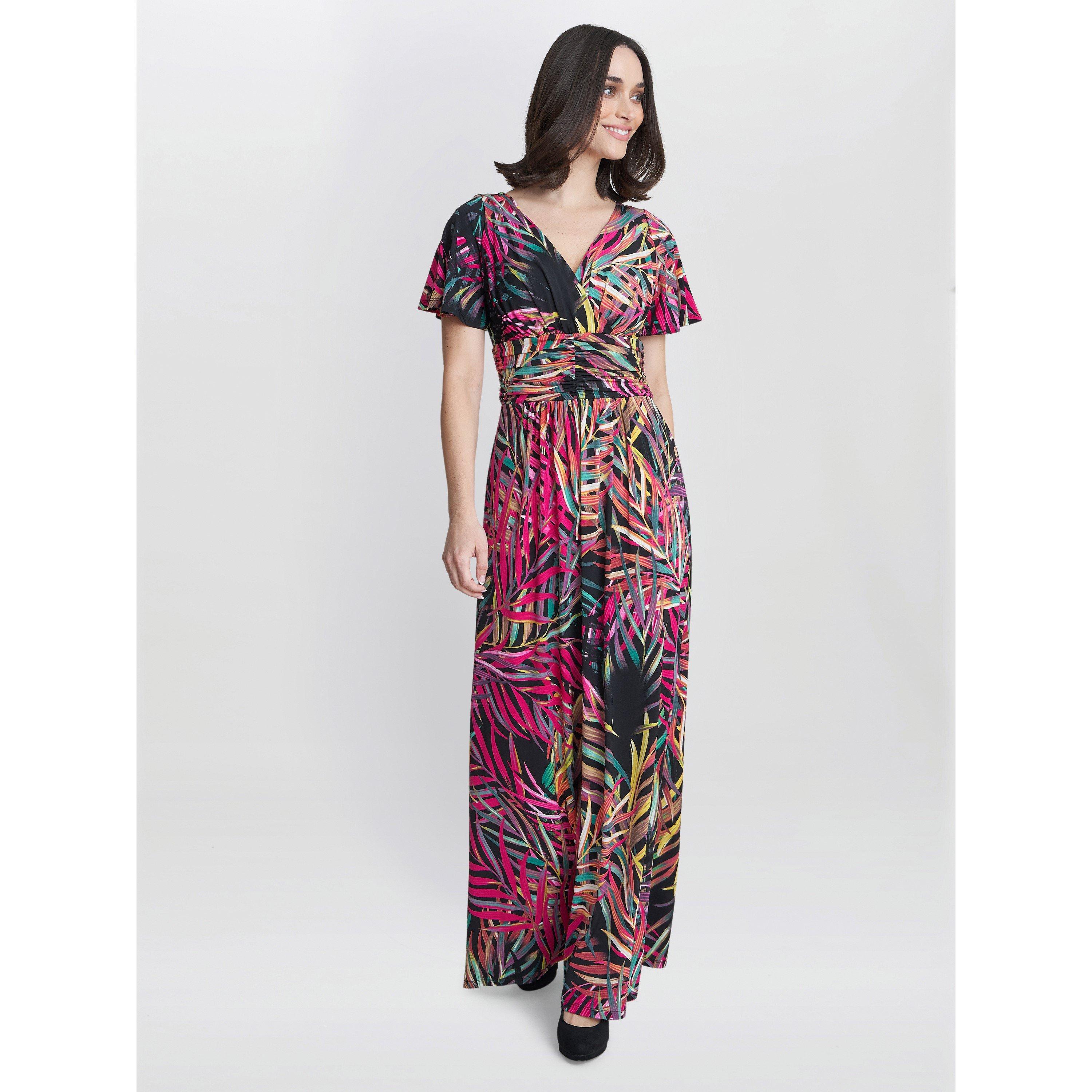 Black / Fuschia - Gina Bacconi - Felicity Jersey Maxi Dress - 3