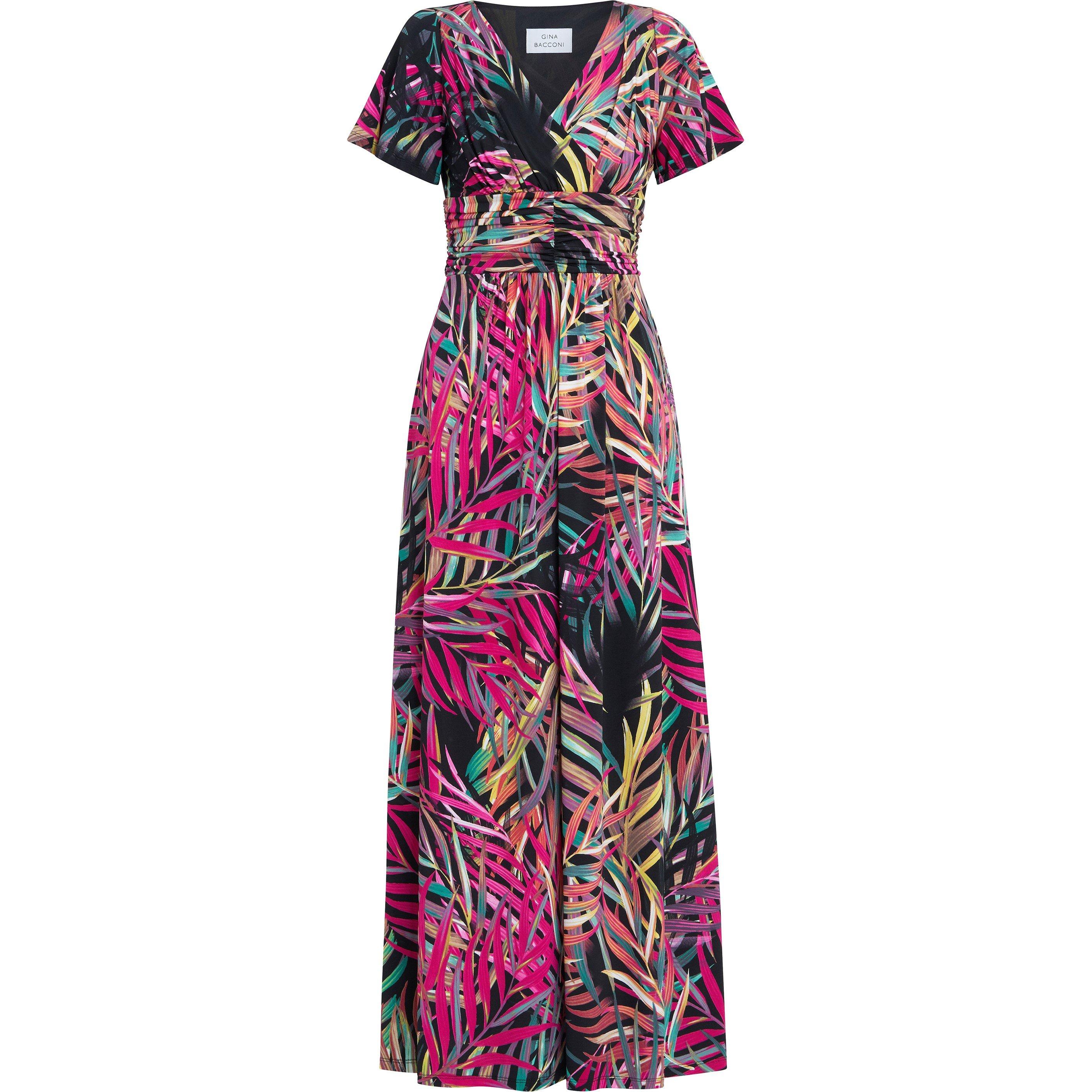 Black / Fuschia - Gina Bacconi - Felicity Jersey Maxi Dress - 4