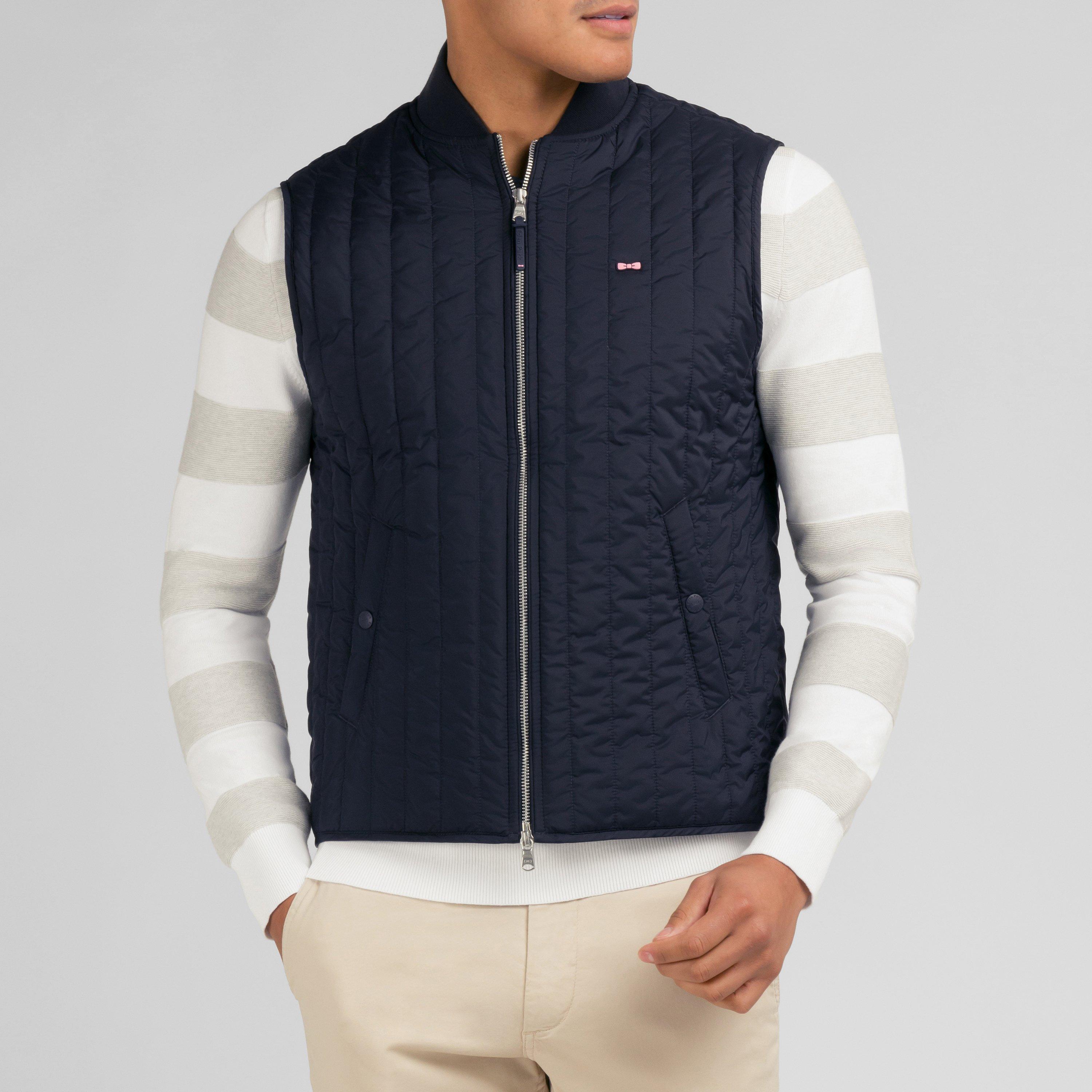 Blf - Eden Park - Men's Navy Blue Water-Repellent Sleeveless Puffa Jacket - 2