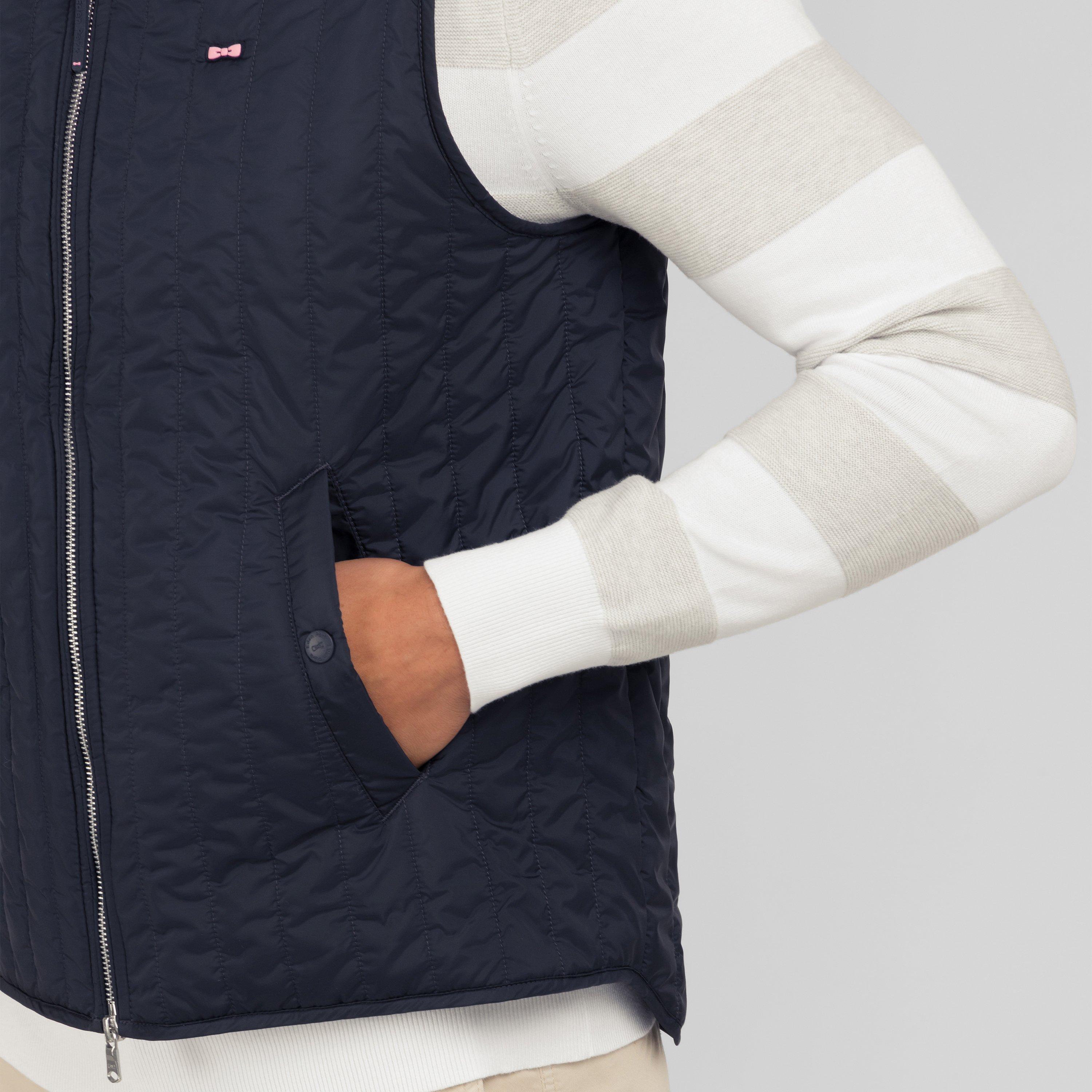 Blf - Eden Park - Men's Navy Blue Water-Repellent Sleeveless Puffa Jacket - 4