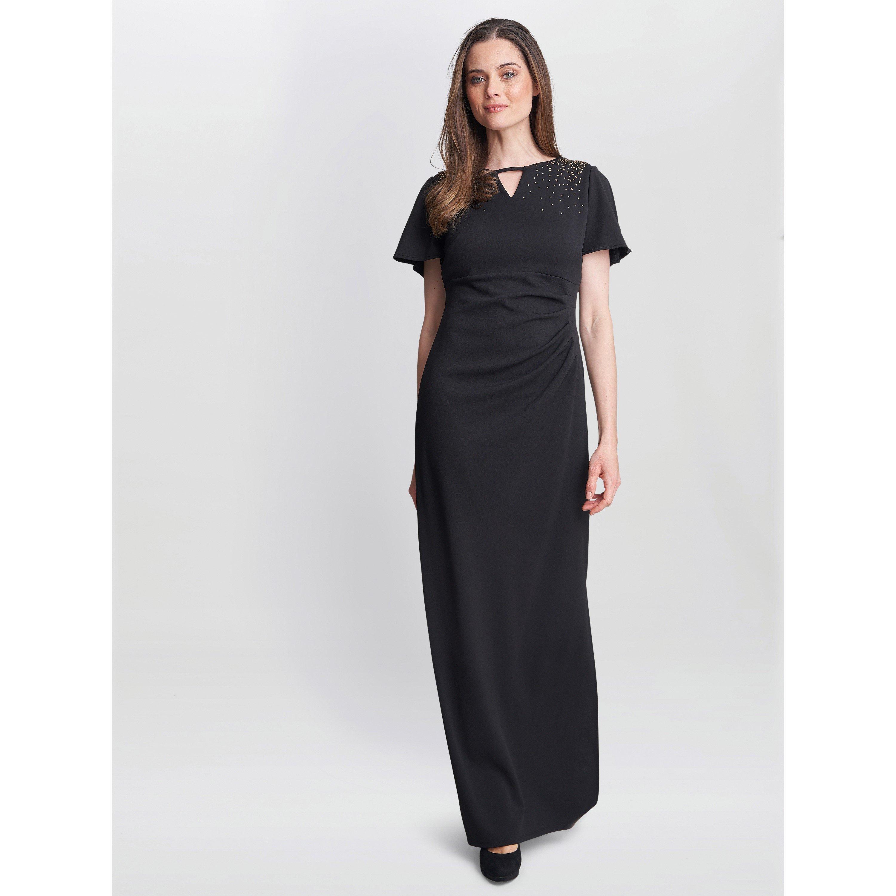 Black - Gina Bacconi - Betsy Maxi Dress With Keyhole Neck - 3