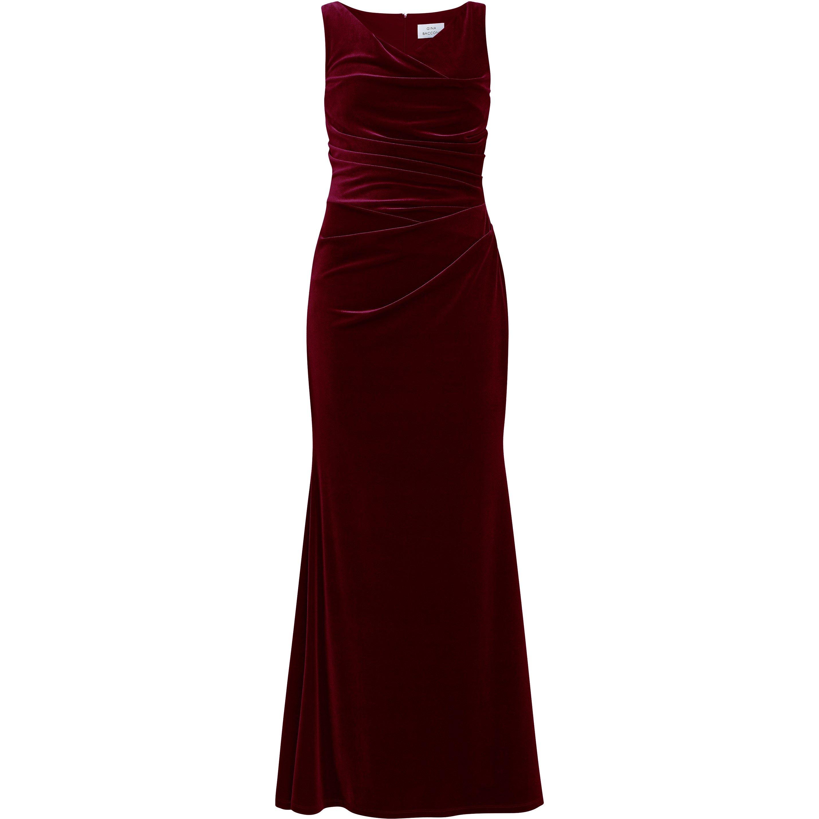 Gina Bacconi Women's Selena Velvet Ball Gown - Wine - 14