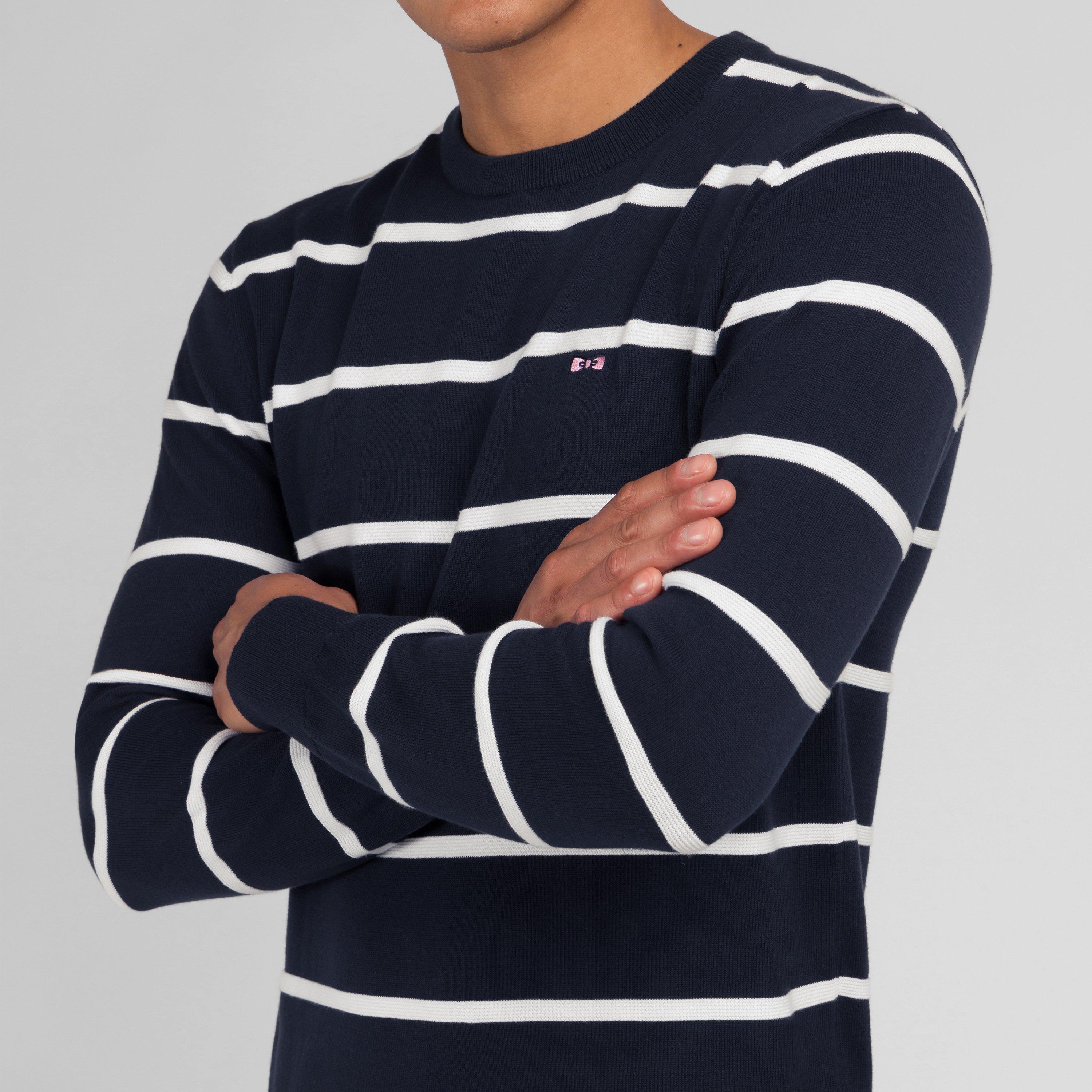 Blf Bc - Eden Park - Navy blue jumper in combination knit - 3