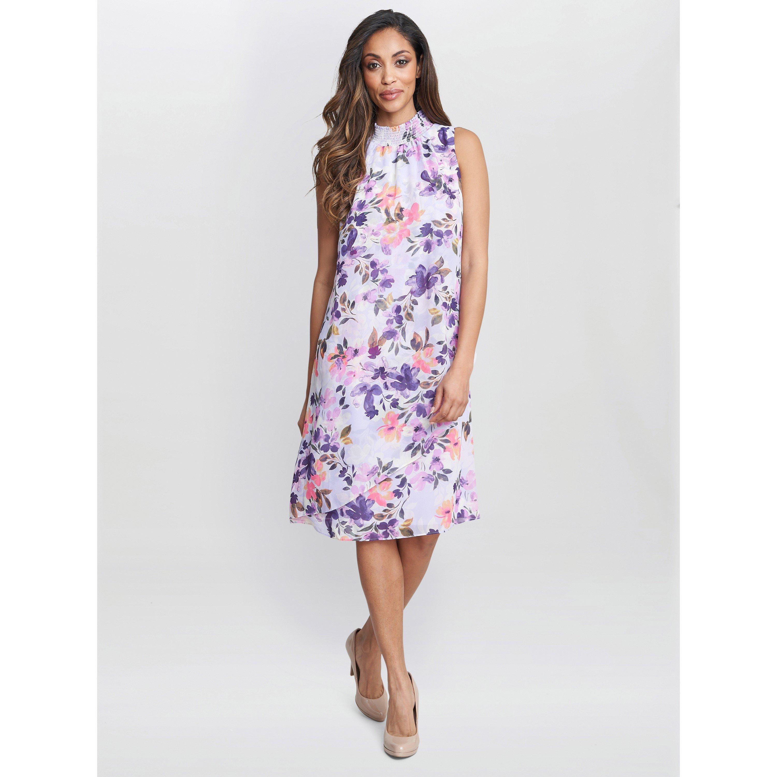 Purple Infusion - Gina Bacconi - Ginnie Printed Sleeveless Dress - 3
