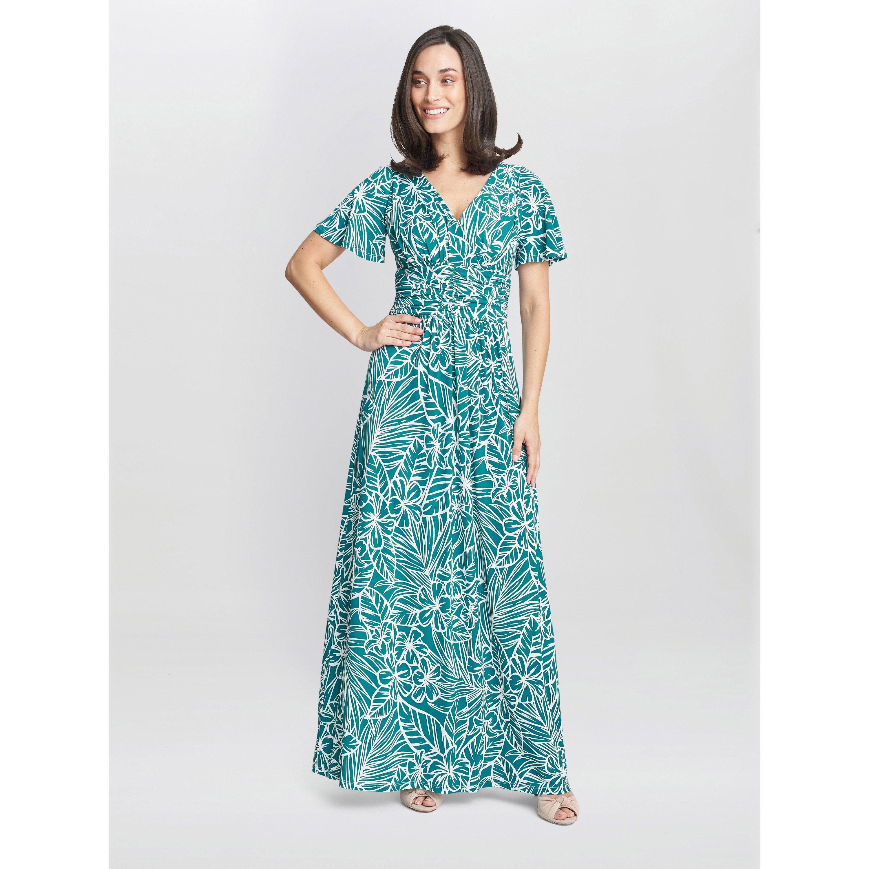 Gina Bacconi Women's Fatima Jersey Maxi Dress - Teal - 10