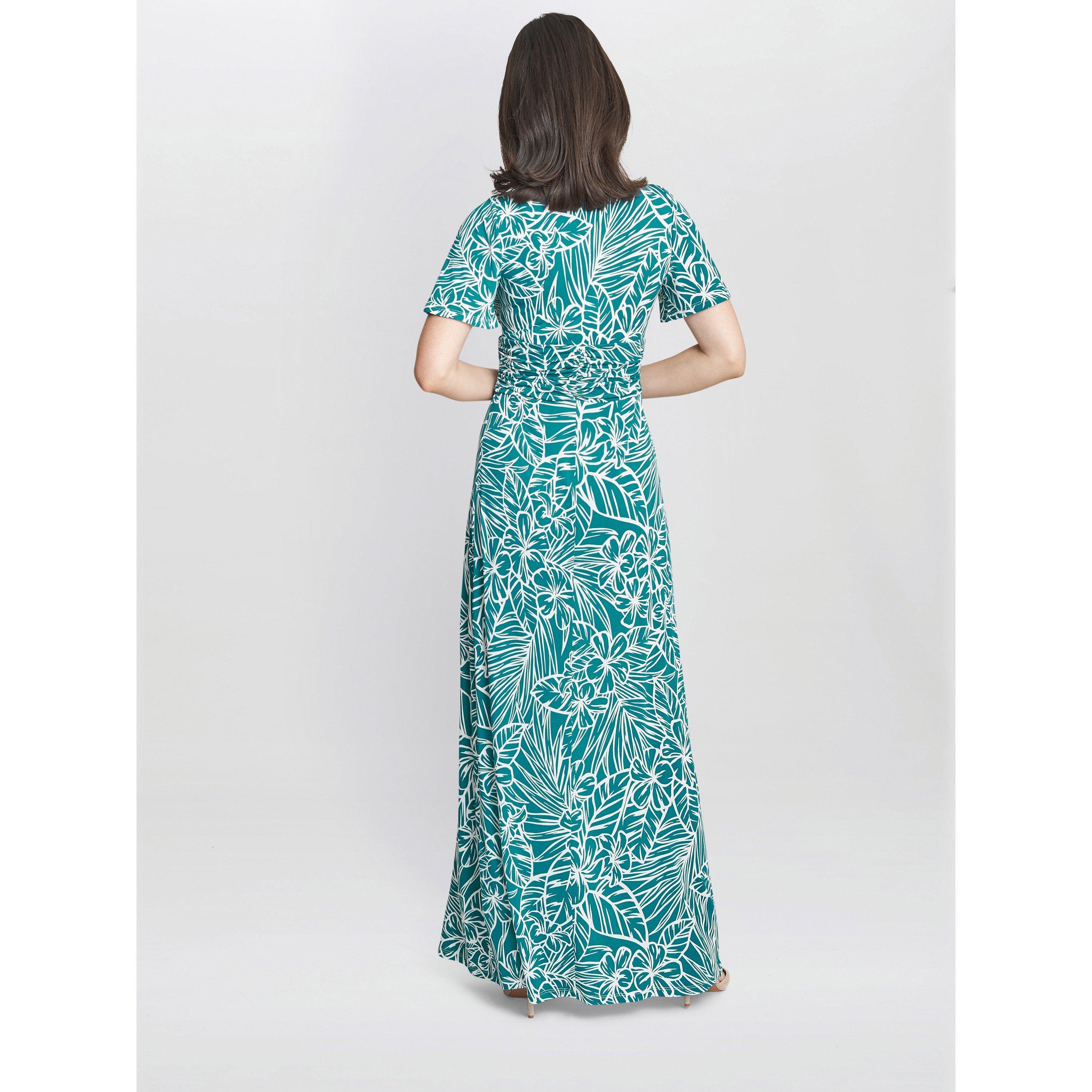 Teal - Gina Bacconi - Fatima Jersey Maxi Dress - 2