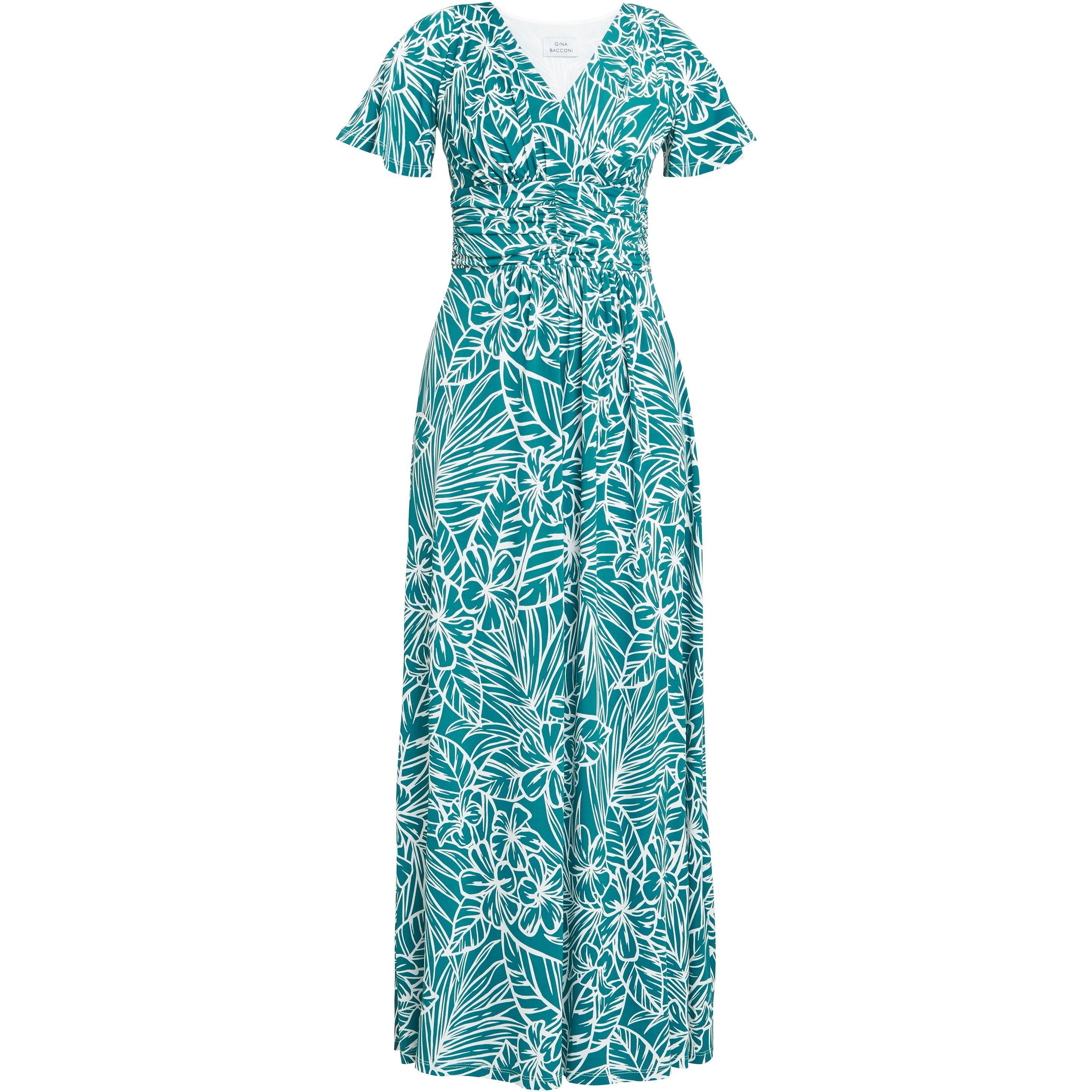 Teal - Gina Bacconi - Fatima Jersey Maxi Dress - 4