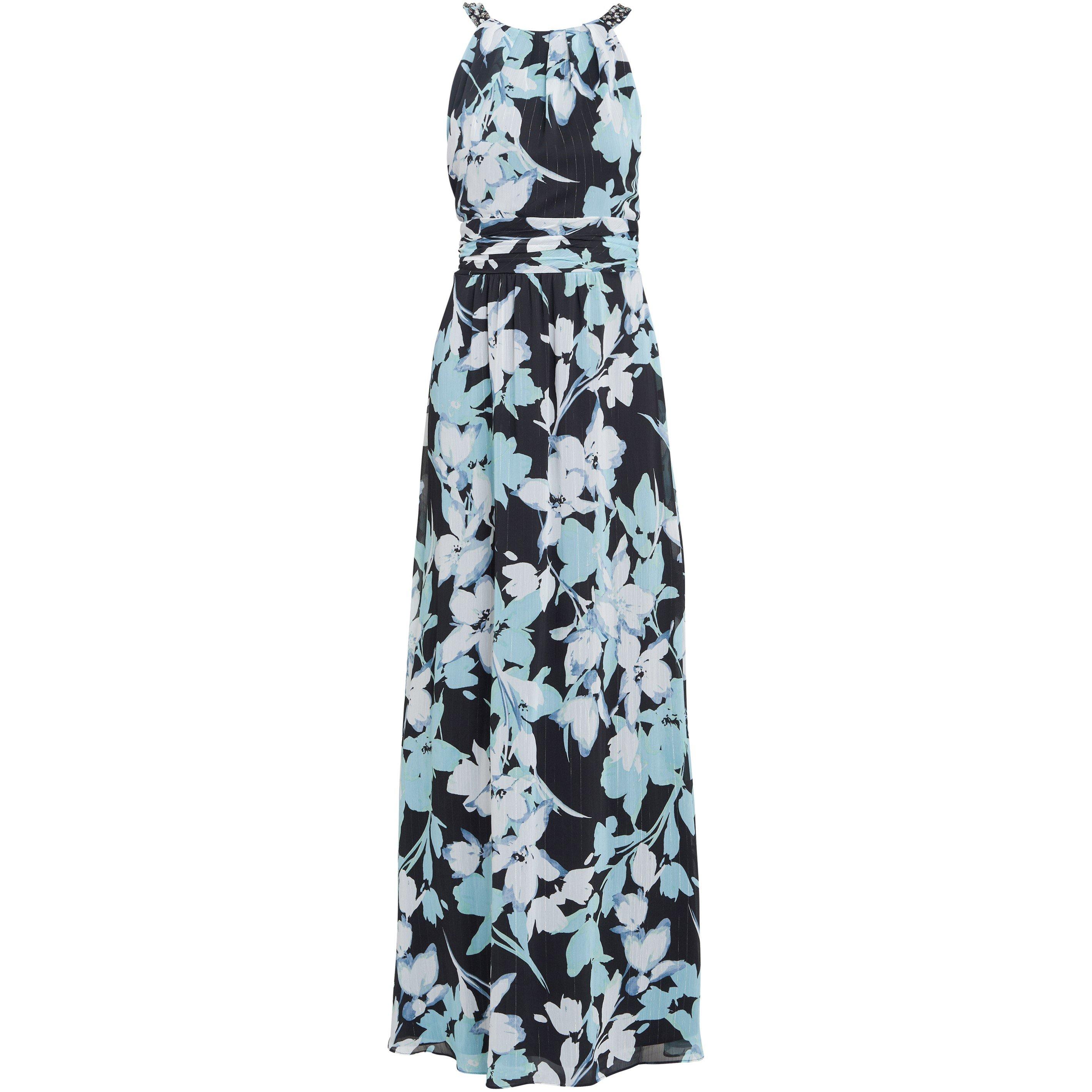 Black / Multi - Gina Bacconi - Irina Printed Halter Neck Maxi Dress - 4