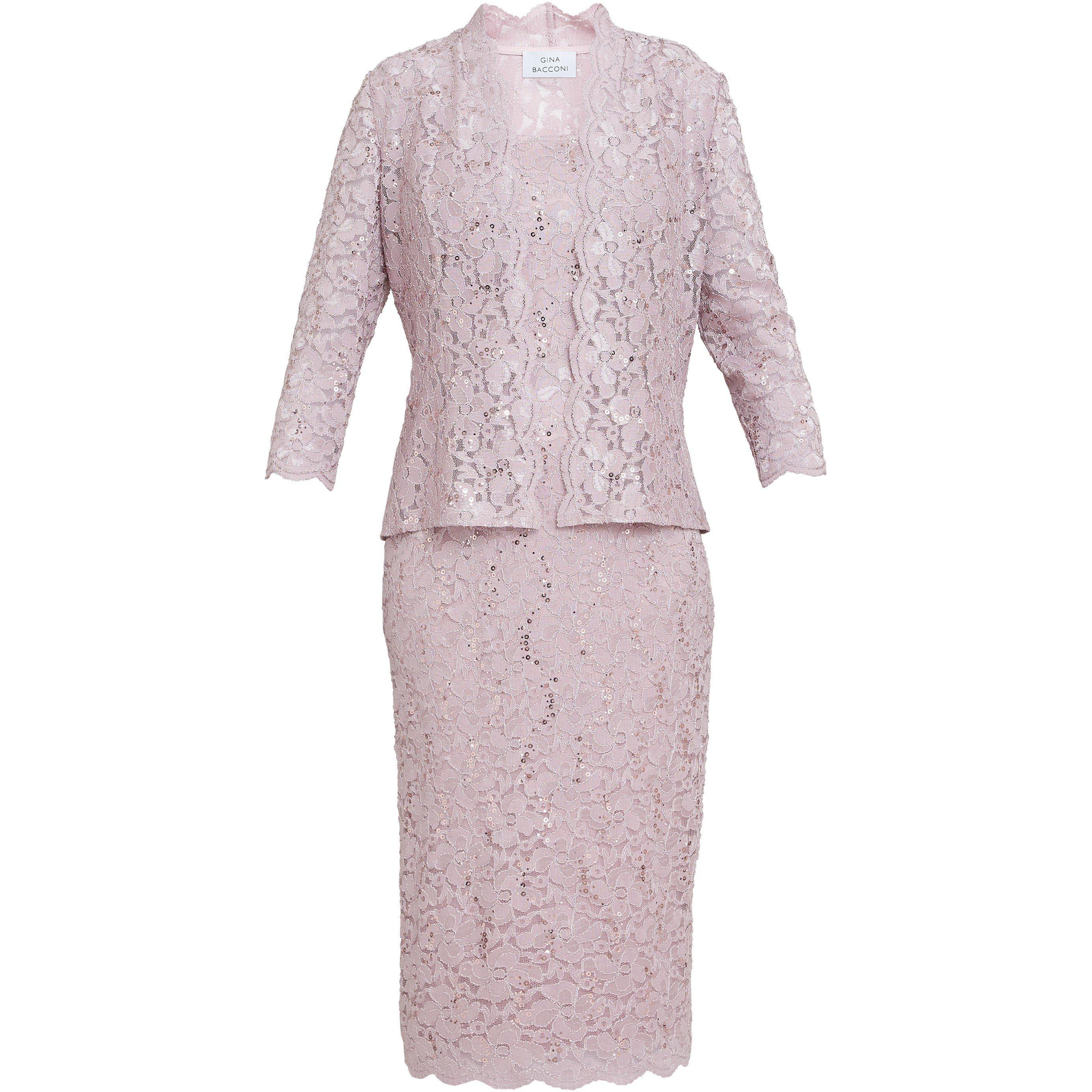 Blush - Gina Bacconi - Kayla Lace Midi-Length Jacket And Dress - 4