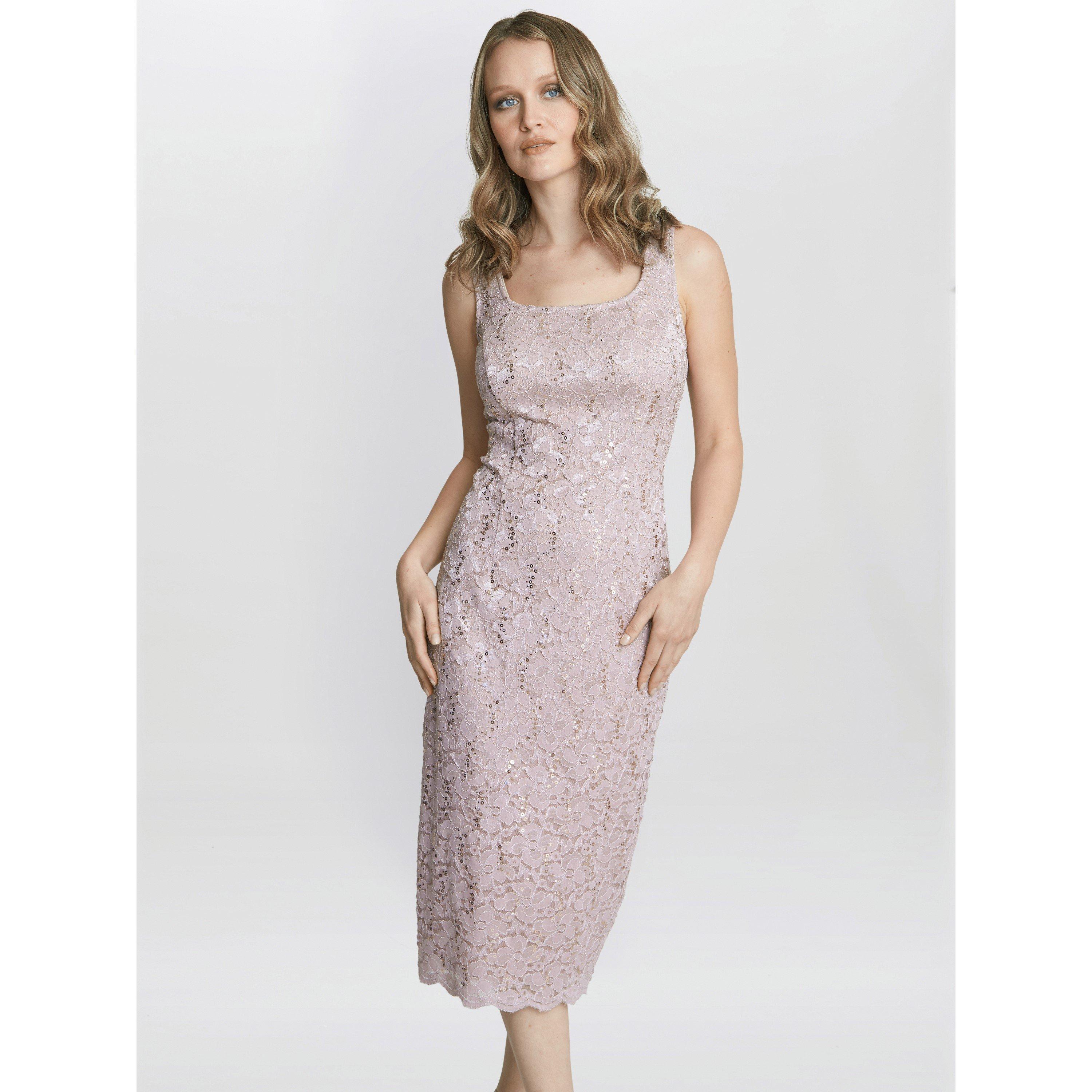 Blush - Gina Bacconi - Kayla Lace Midi-Length Jacket And Dress - 6