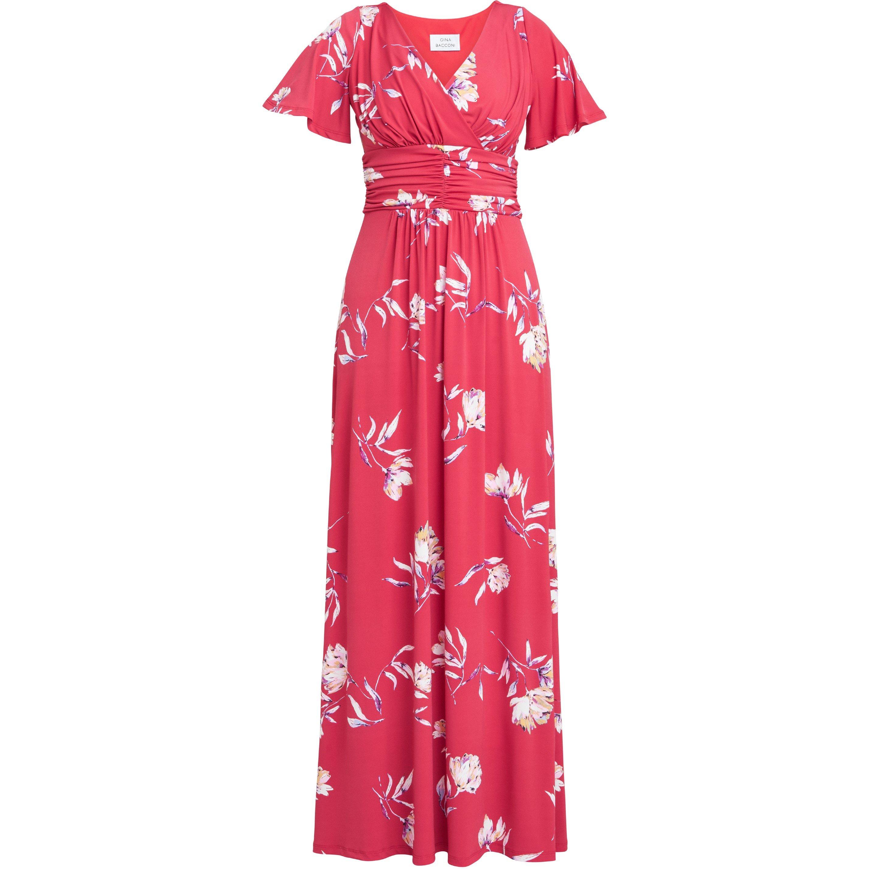 Dark Red - Gina Bacconi - Fabiana Jersey Maxi Dress - 4