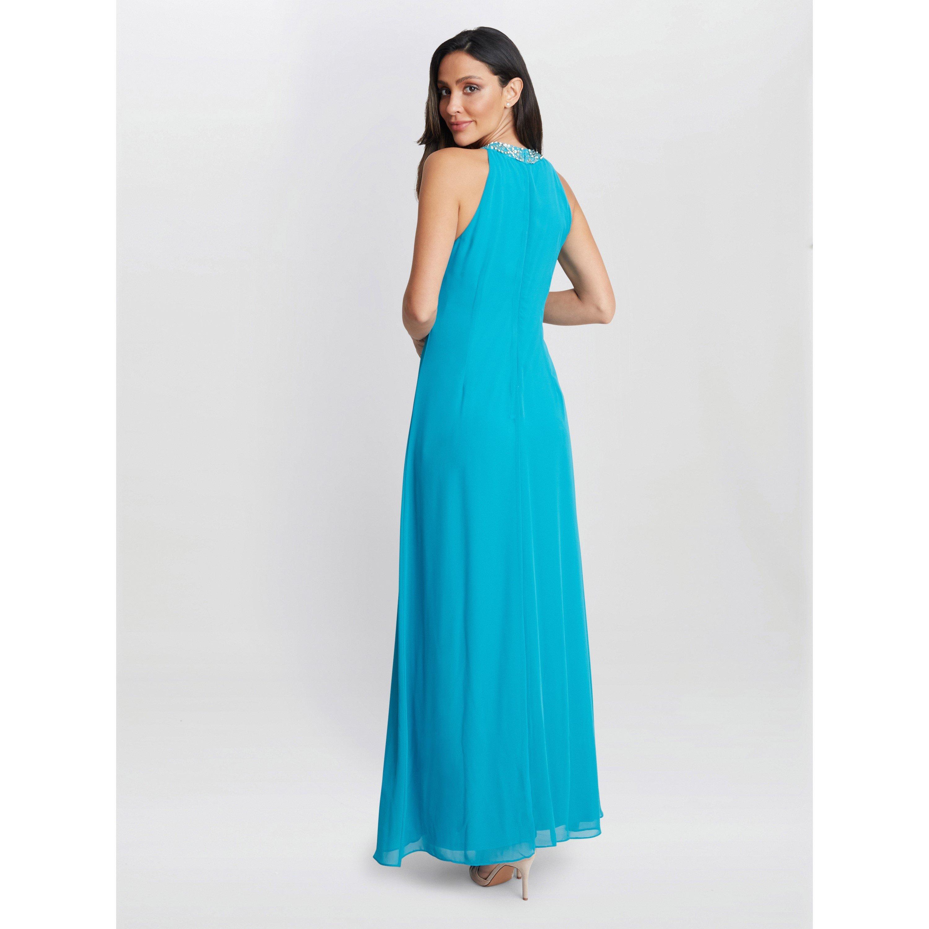 Aqua - Gina Bacconi - Pamela Halter Neck Maxi Dress - 2
