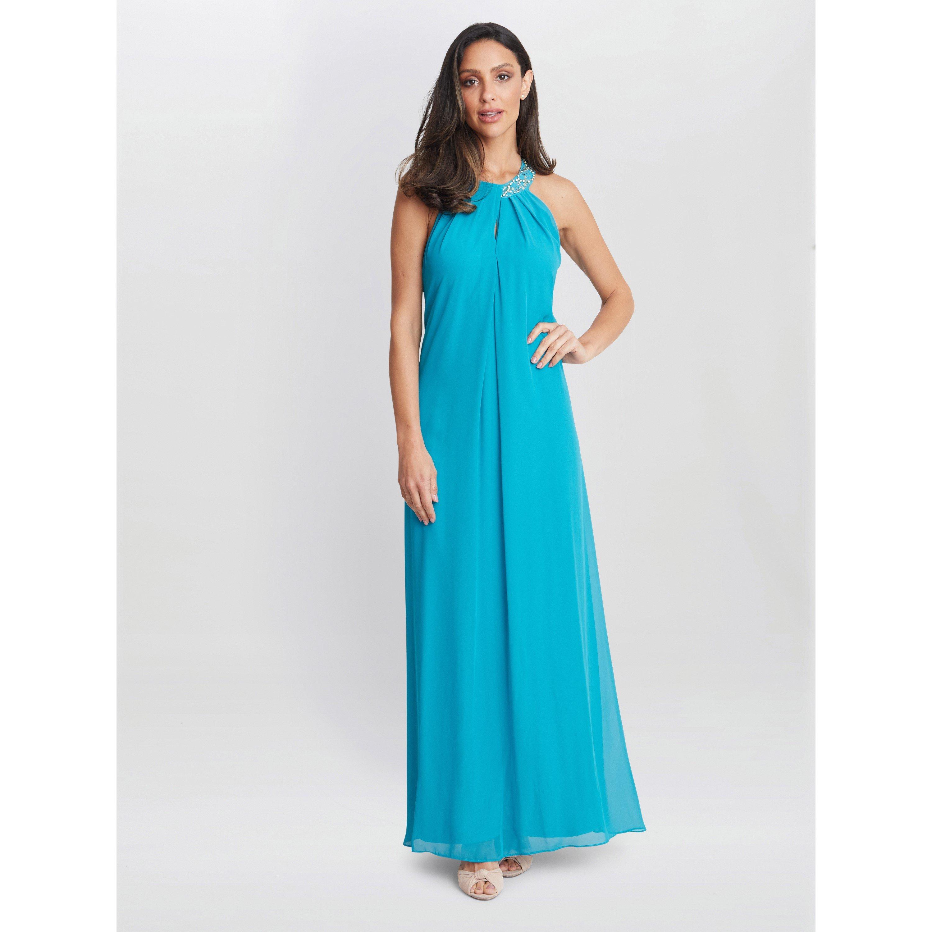 Aqua - Gina Bacconi - Pamela Halter Neck Maxi Dress - 3