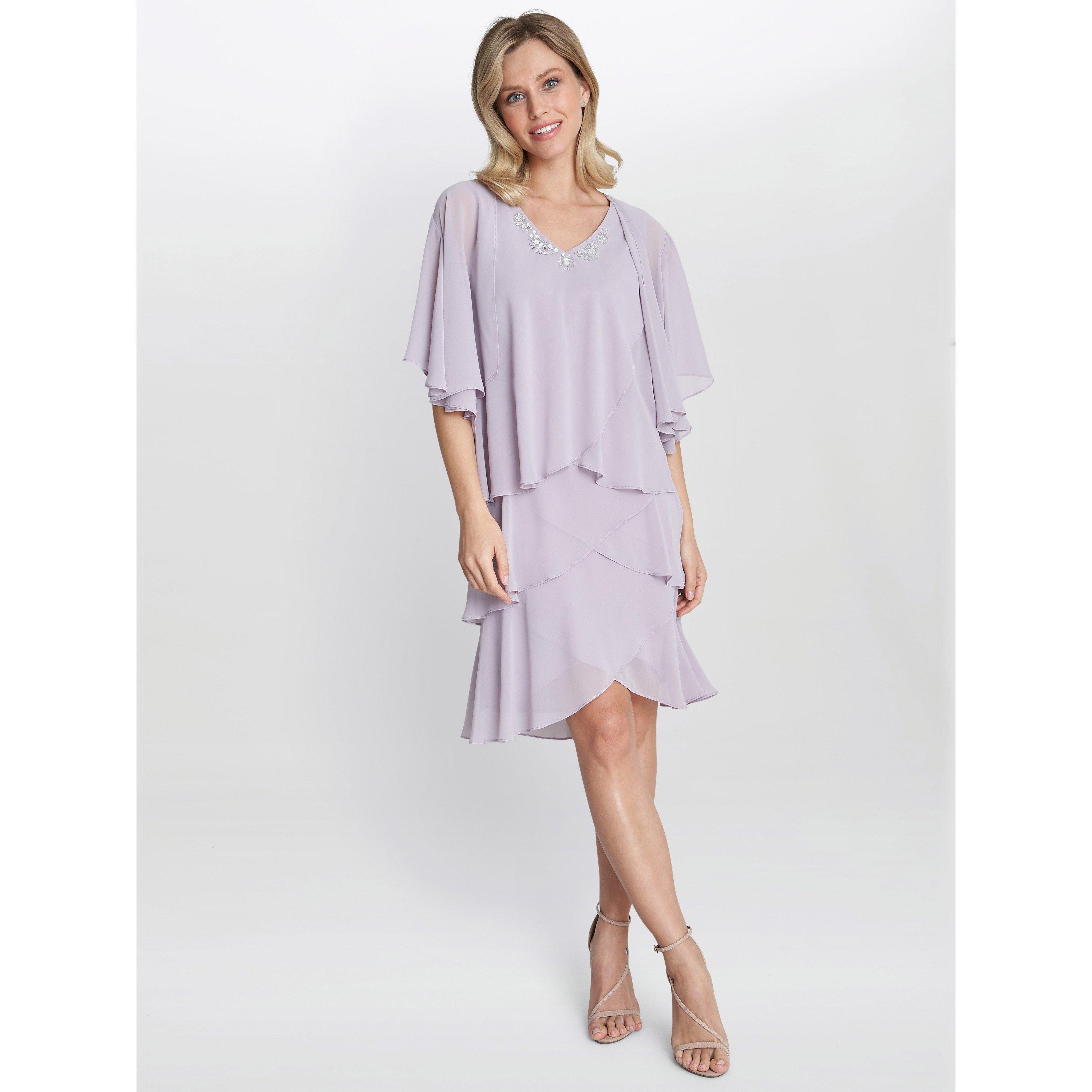 Lavender - Gina Bacconi - Dawn Tiered Dress And Jacket - 3