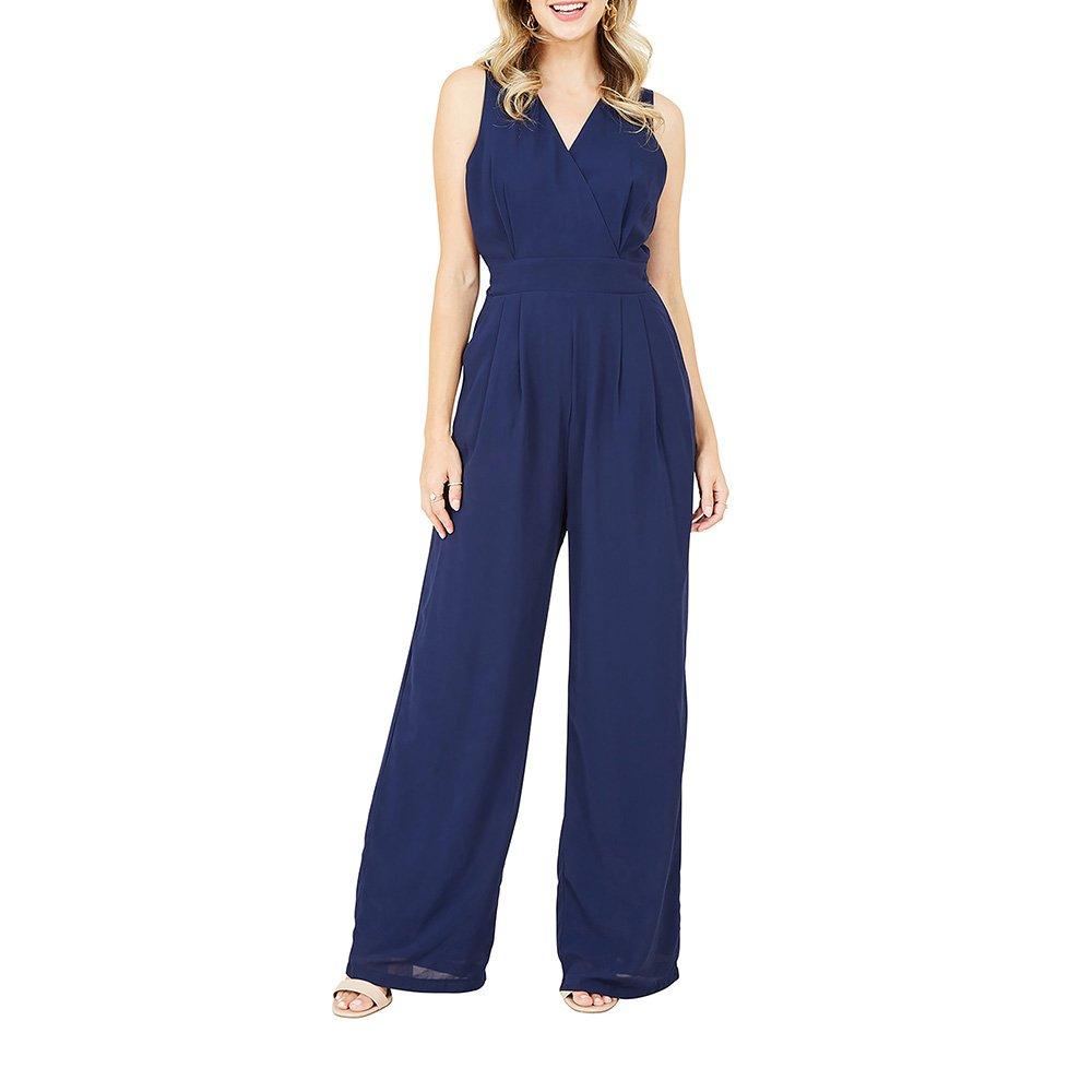 Navy - Yumi - Navy Wrap Jumpsuit - 1