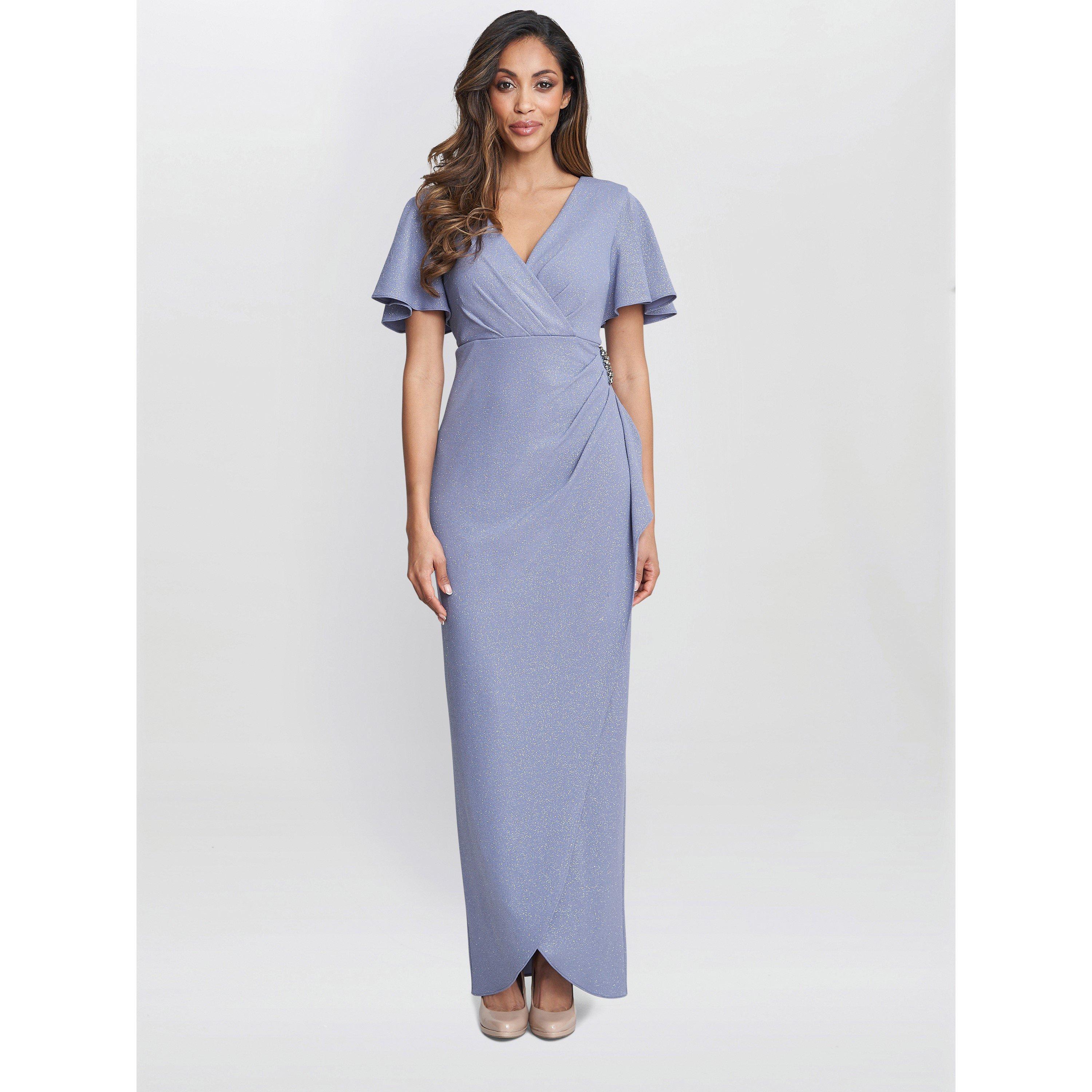 Gina Bacconi Women's Alissa Maxi Dress With Hip Embellishment - Perri - 20