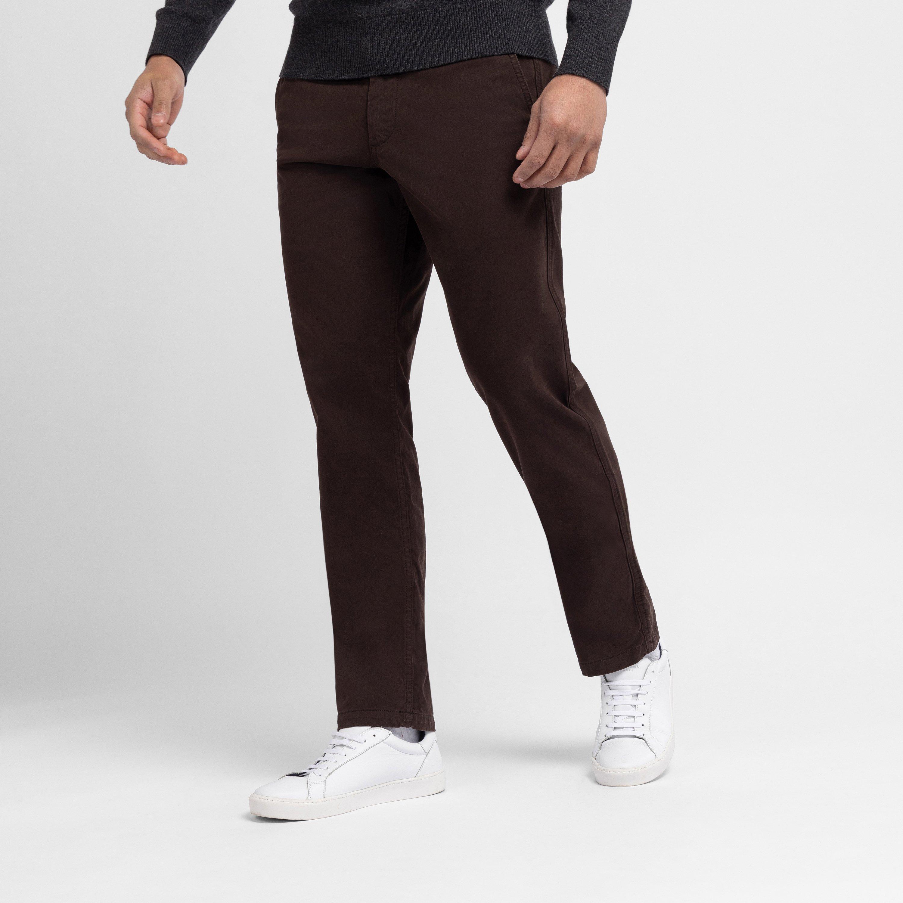 Maf4 - Eden Park - Straight-leg dark brown chinos - 2