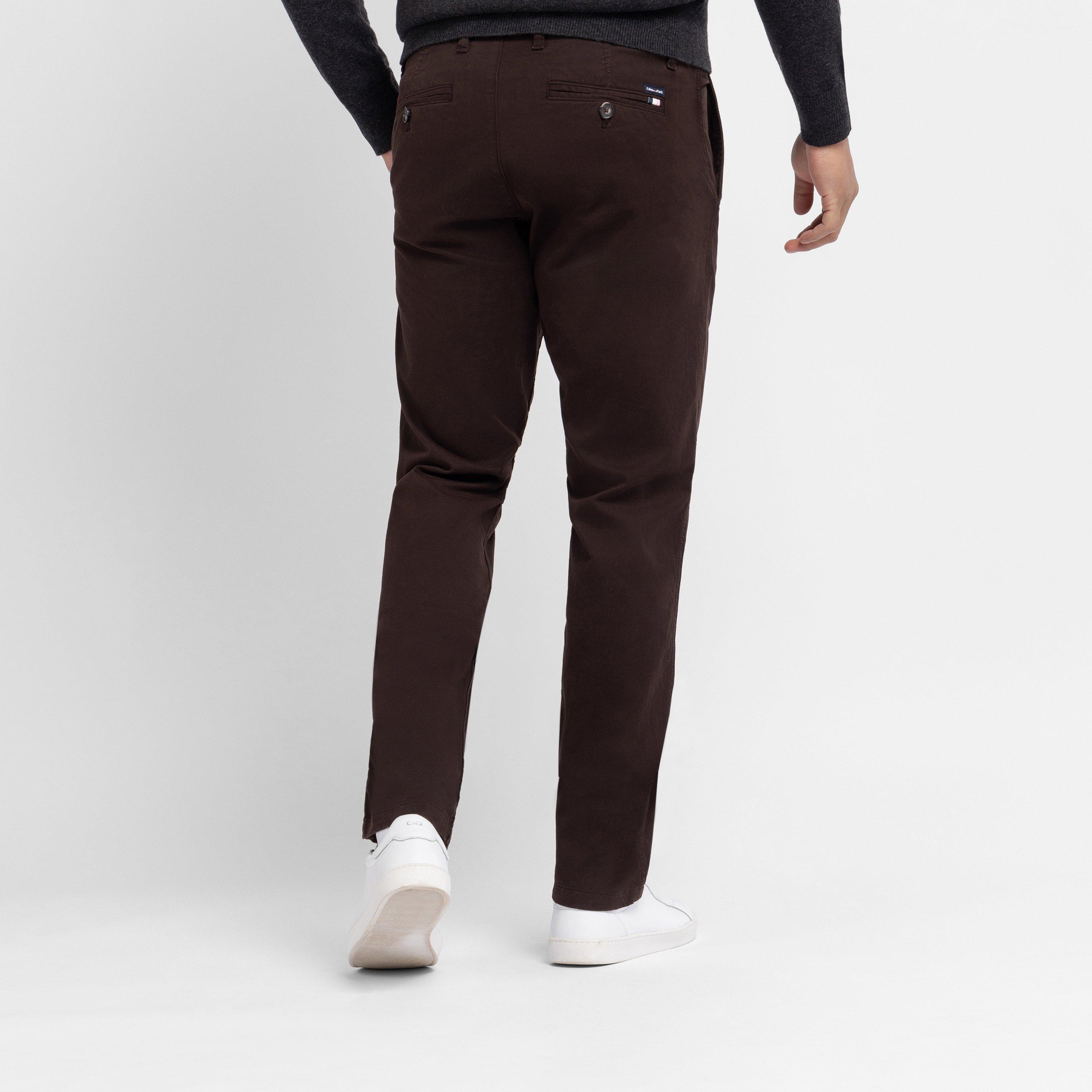 Maf4 - Eden Park - Straight-leg dark brown chinos - 3