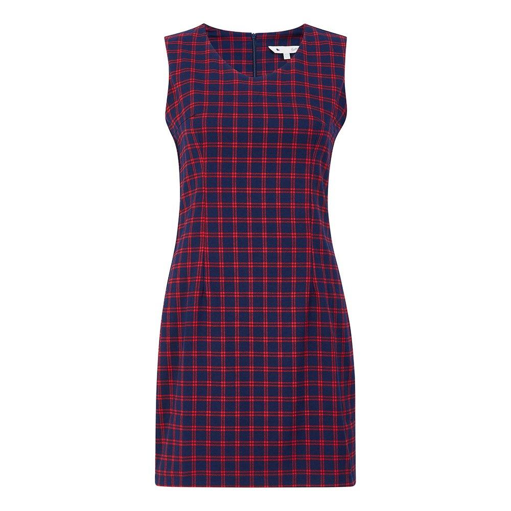 Navy - Yumi - Check Fitted Bodycon Dress In Navy - 4