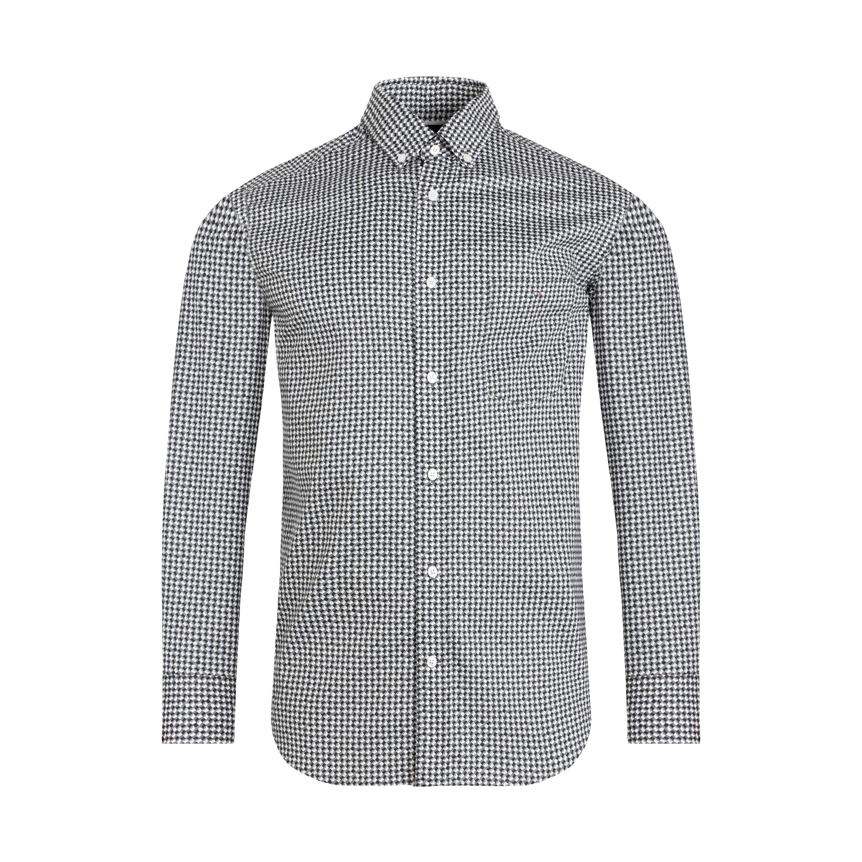 Kam3 - Eden Park - Dark khaki Pima cotton shirt - 1