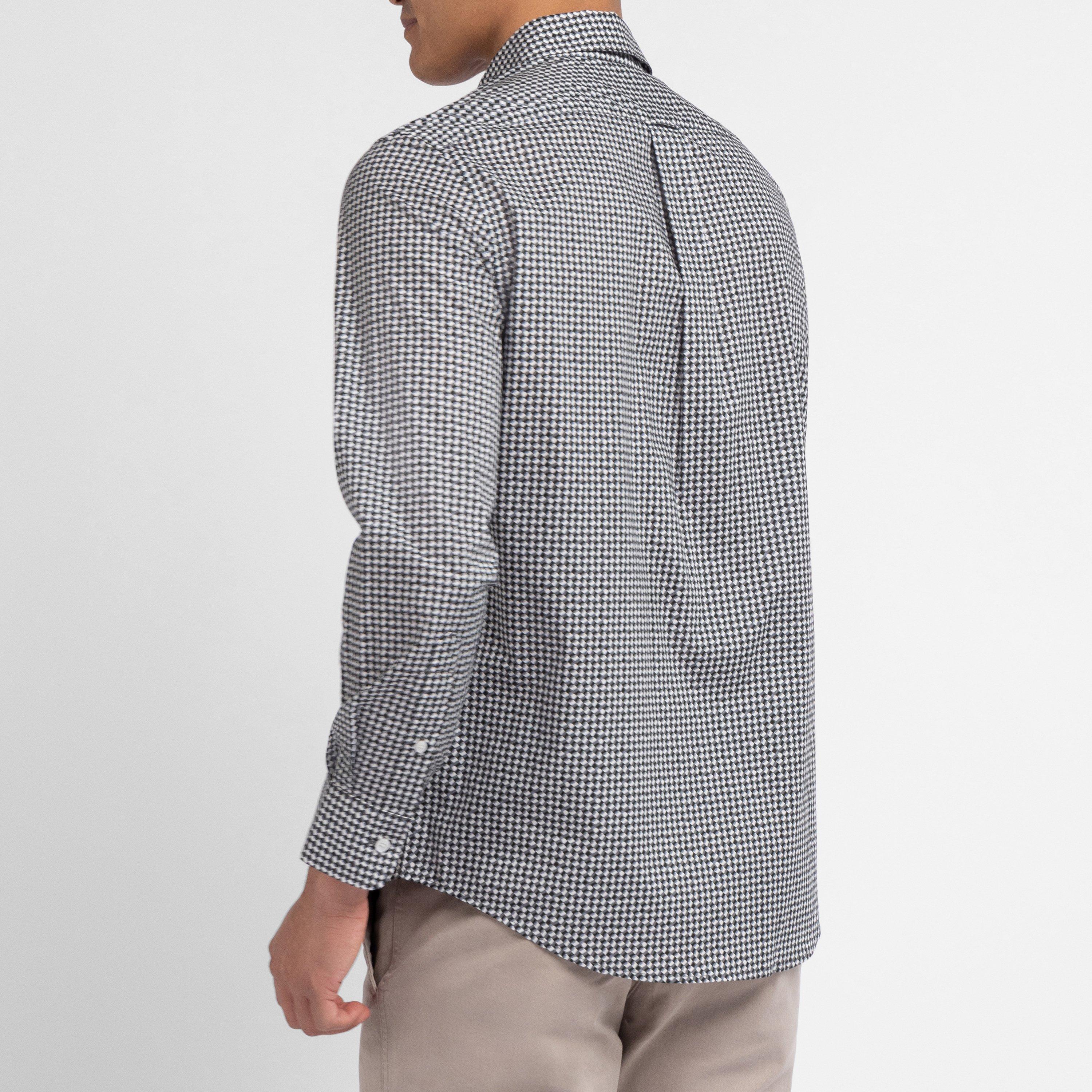 Kam3 - Eden Park - Dark khaki Pima cotton shirt - 3
