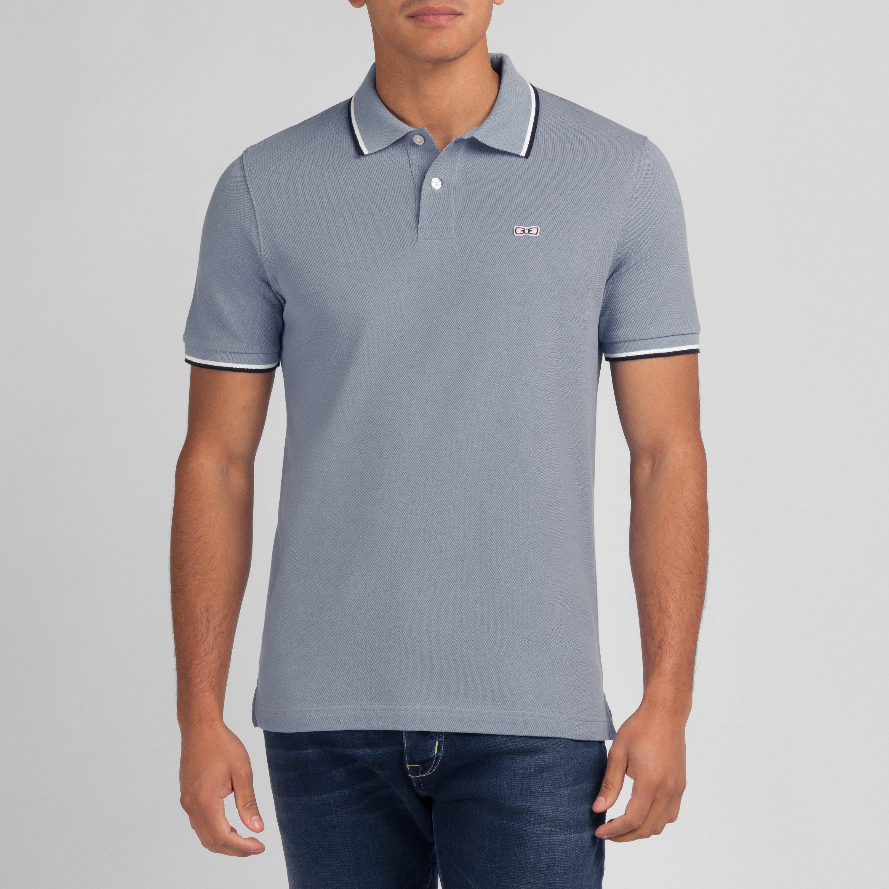 Blc8 - Eden Park - Plain blue short-sleeved polo shirt - 2