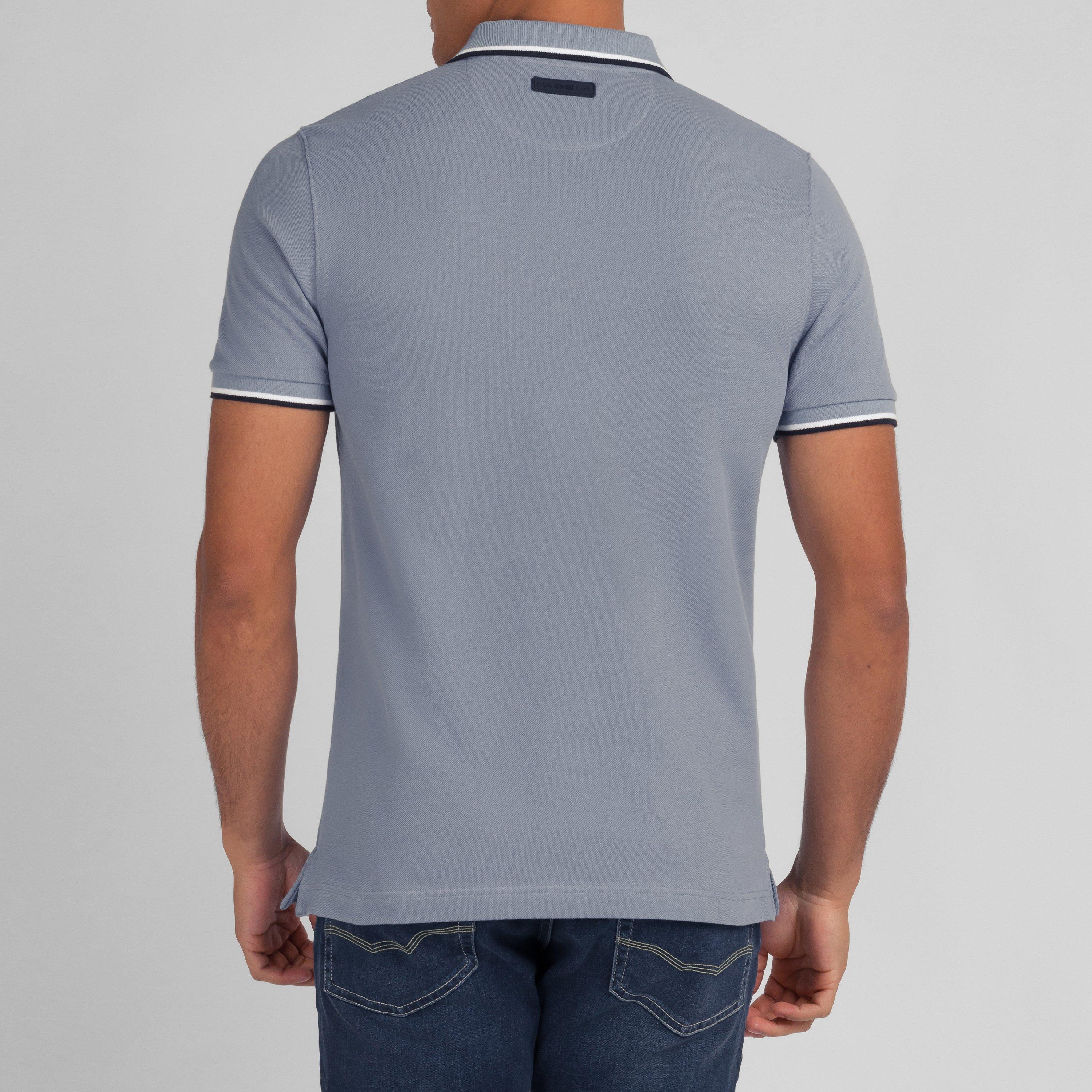 Blc8 - Eden Park - Plain blue short-sleeved polo shirt - 4