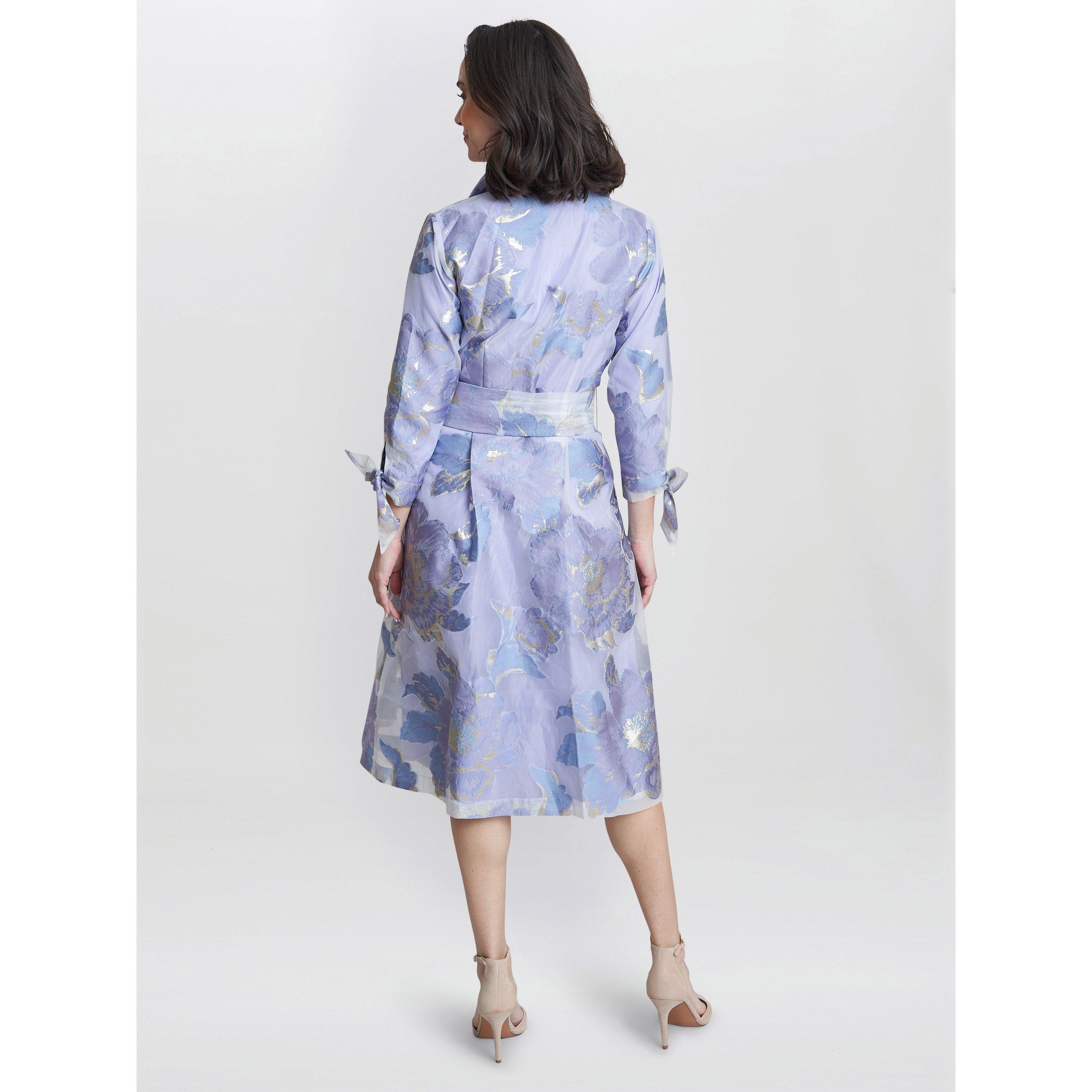 Multi - Gina Bacconi - Lauren Jacquard Shirt Dress - 2