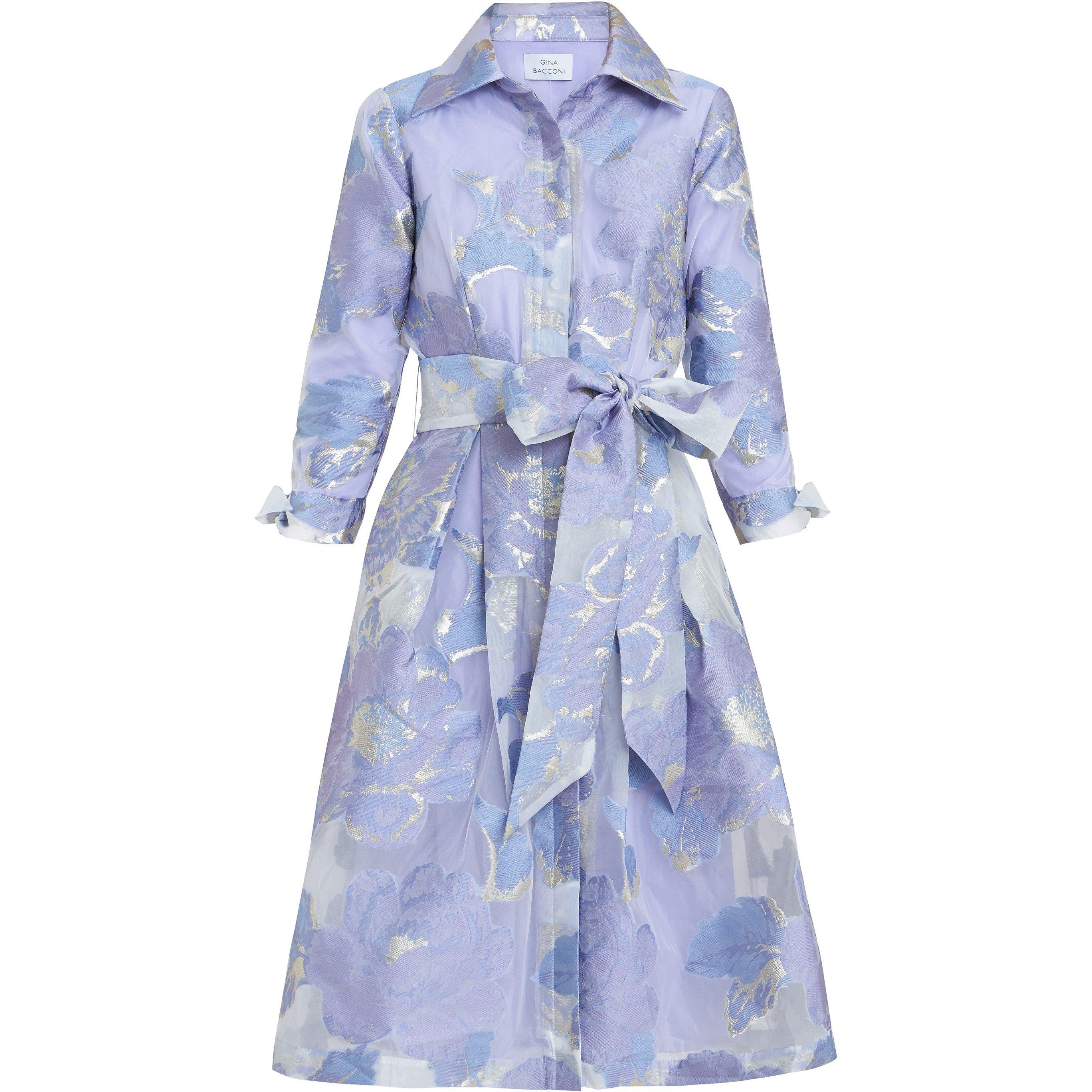 Multi - Gina Bacconi - Lauren Jacquard Shirt Dress - 4