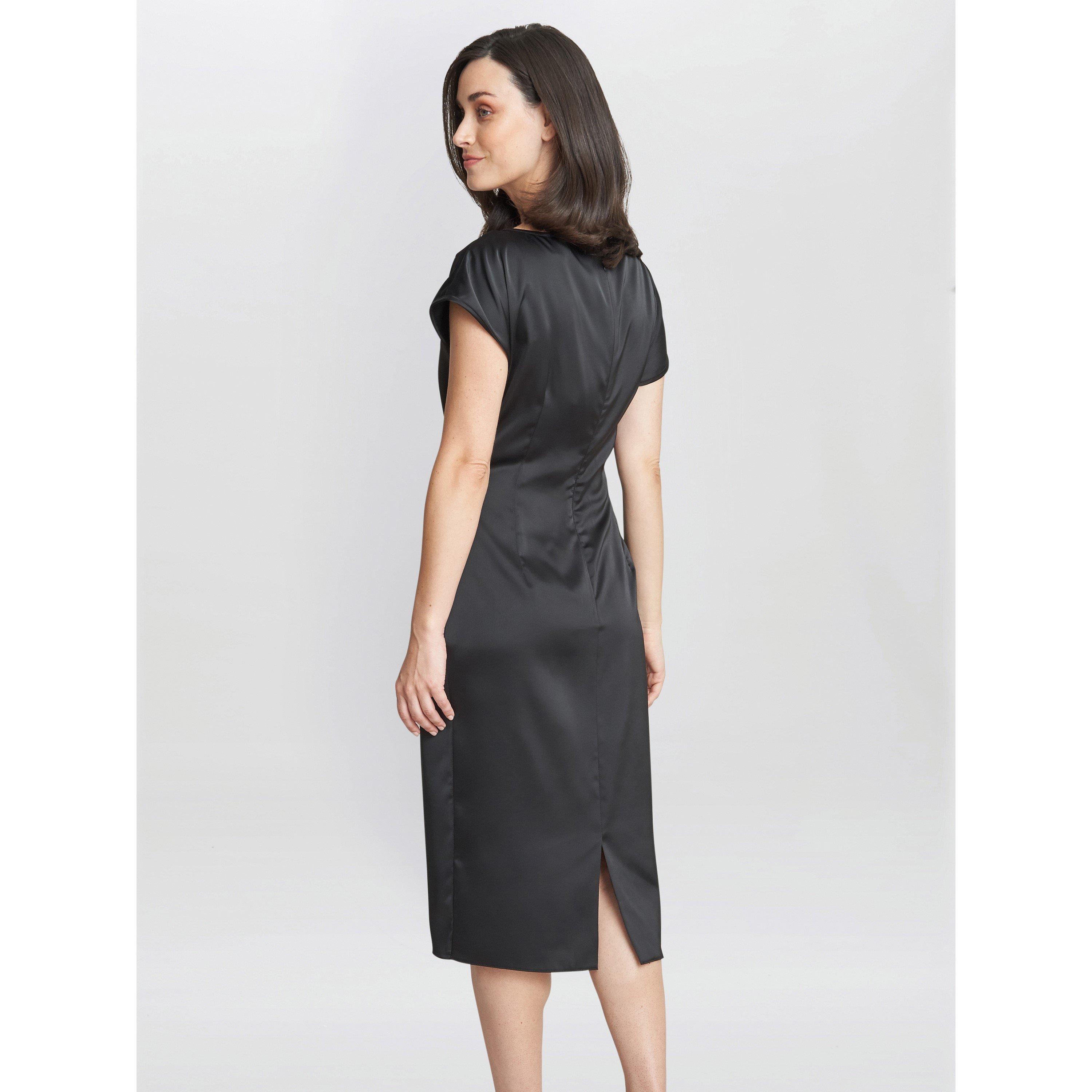 Black - Gina Bacconi - Pelia Satin Dress - 2