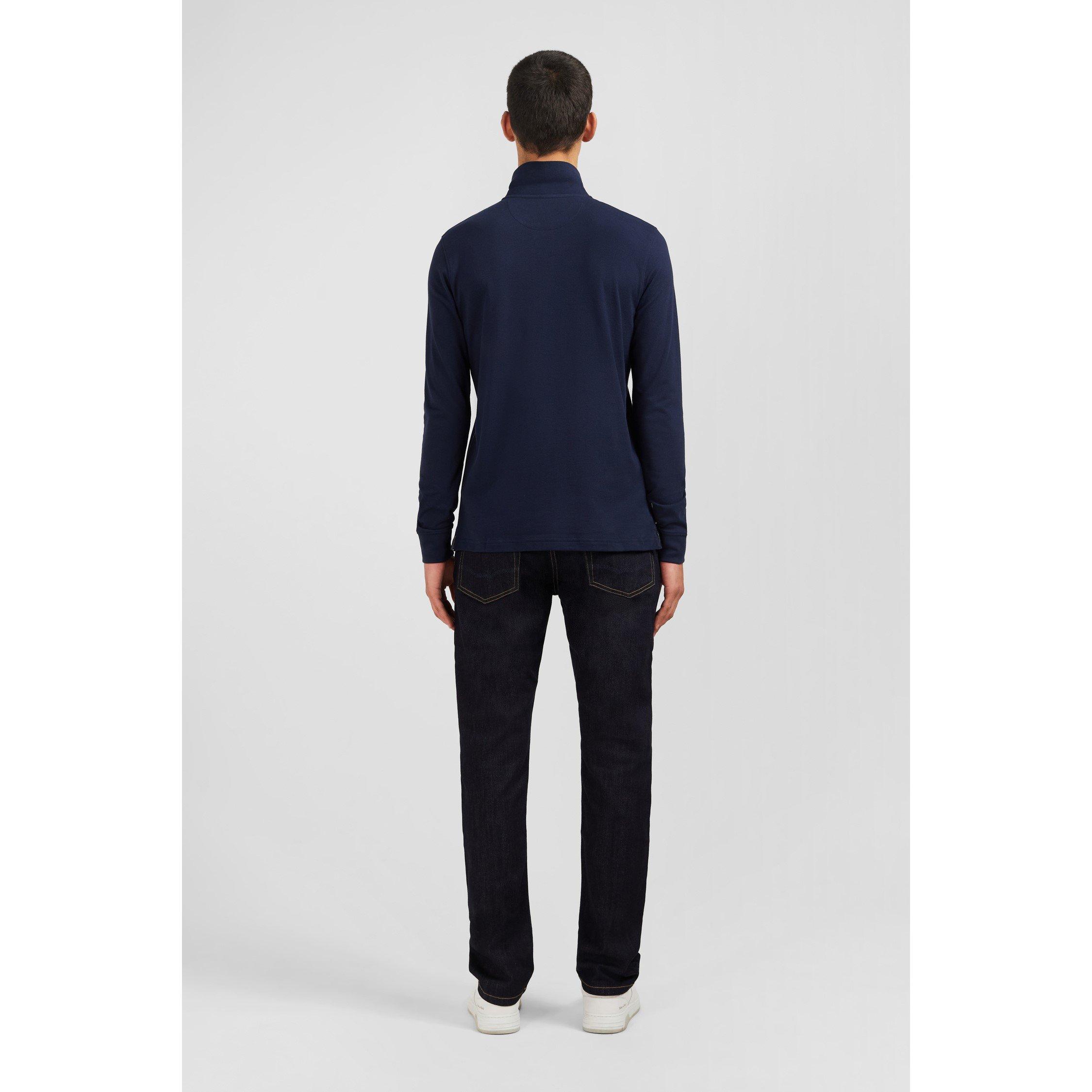 Blf - Eden Park - Navy cotton polo with contrasting neck - 2