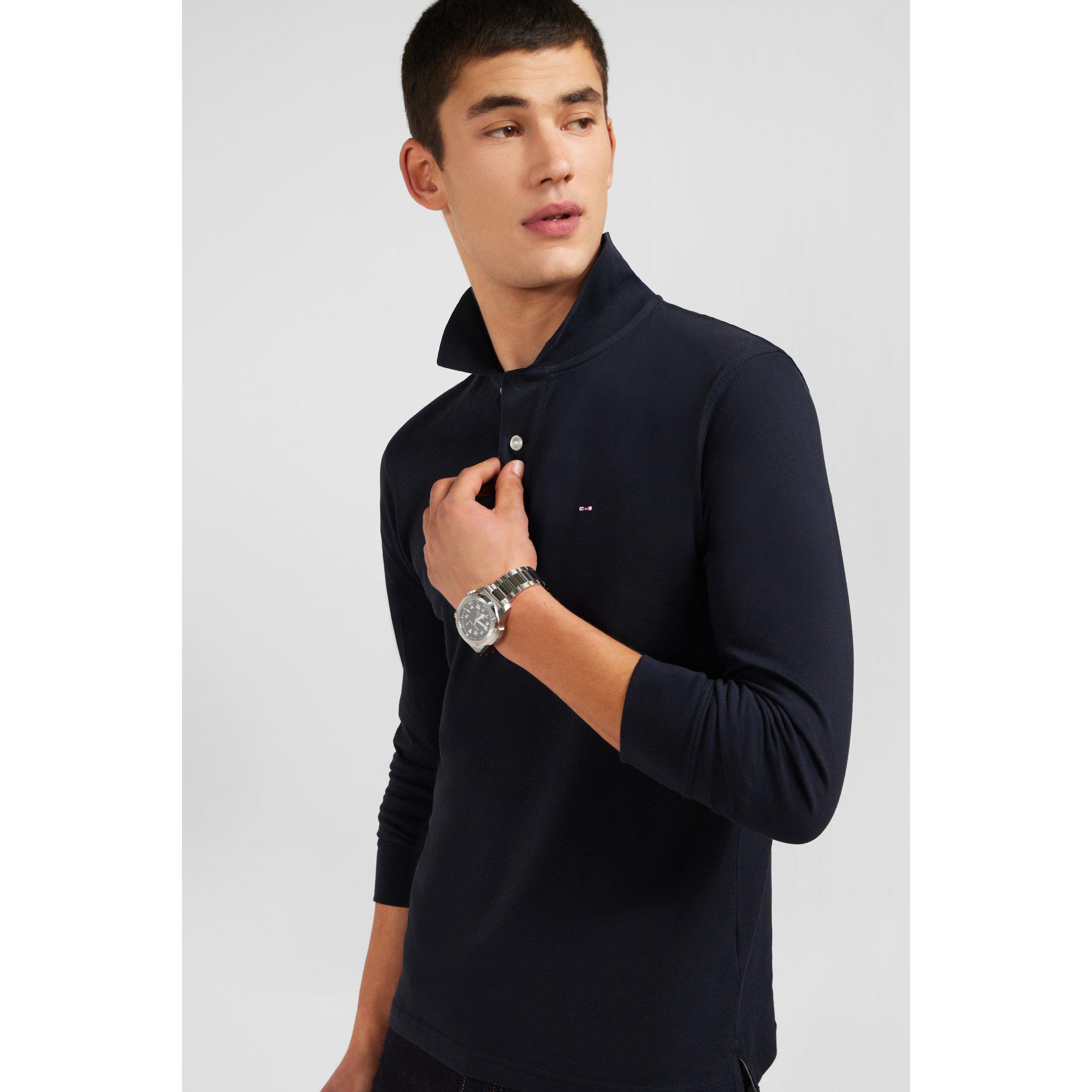 Blf - Eden Park - Navy cotton polo with contrasting neck - 5